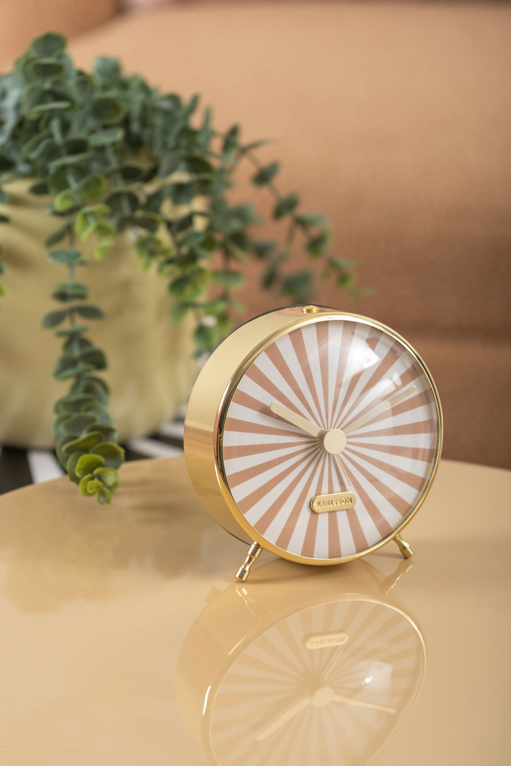 Karlsson Vækkeur Candy Swirl blød brun & hvid