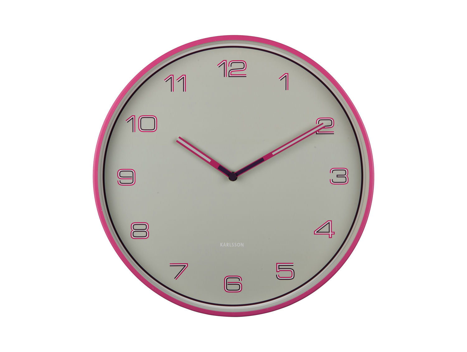 Karlsson Vægur Lined Numbers lys pink