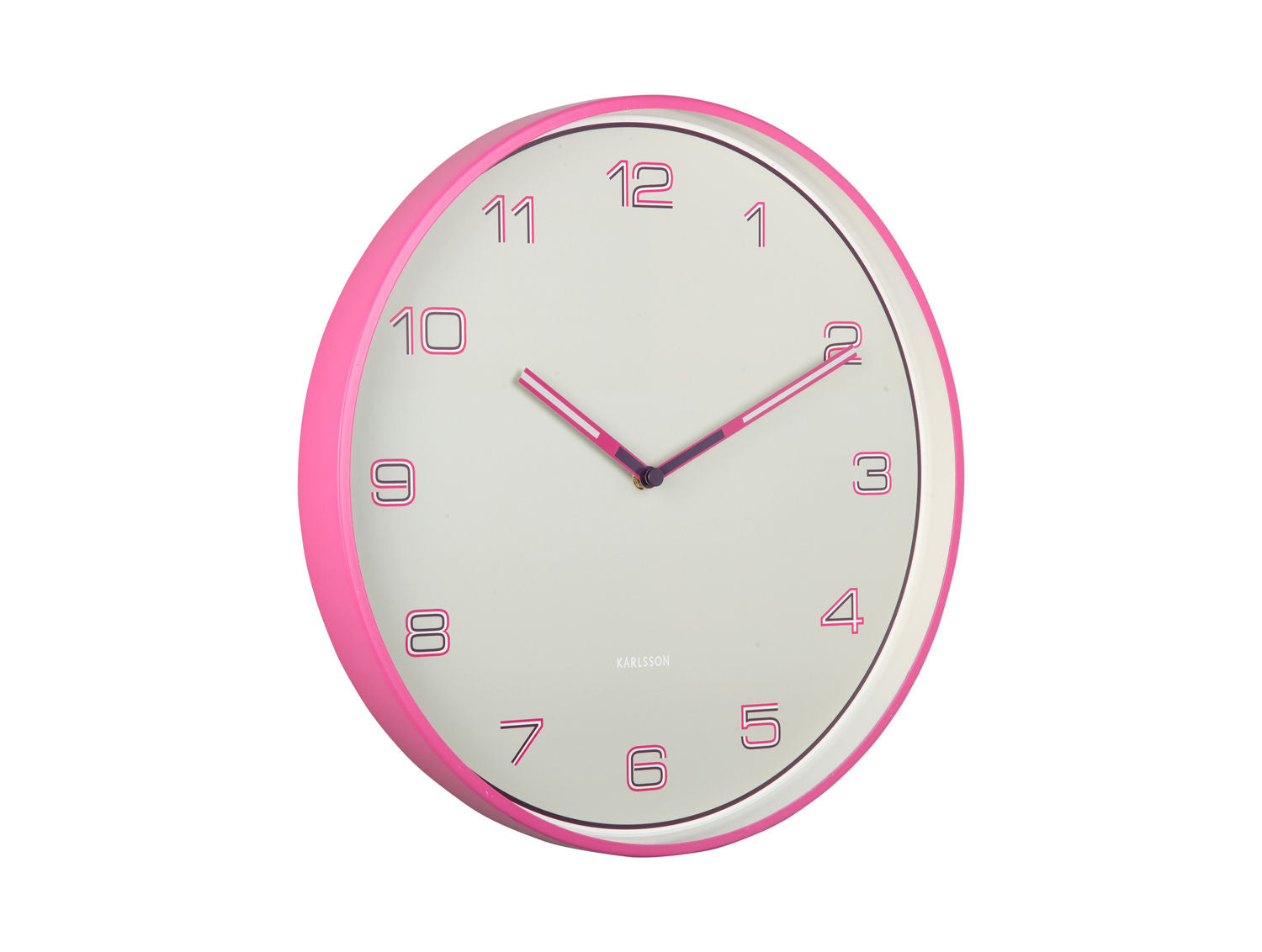 Karlsson Vægur Lined Numbers lys pink