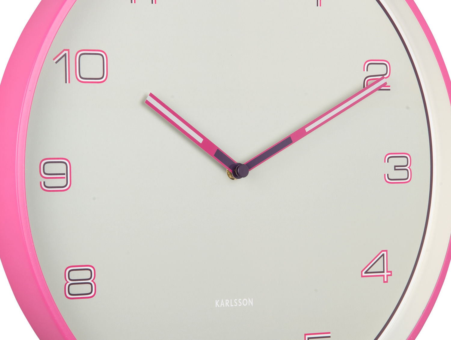 Karlsson Vægur Lined Numbers lys pink