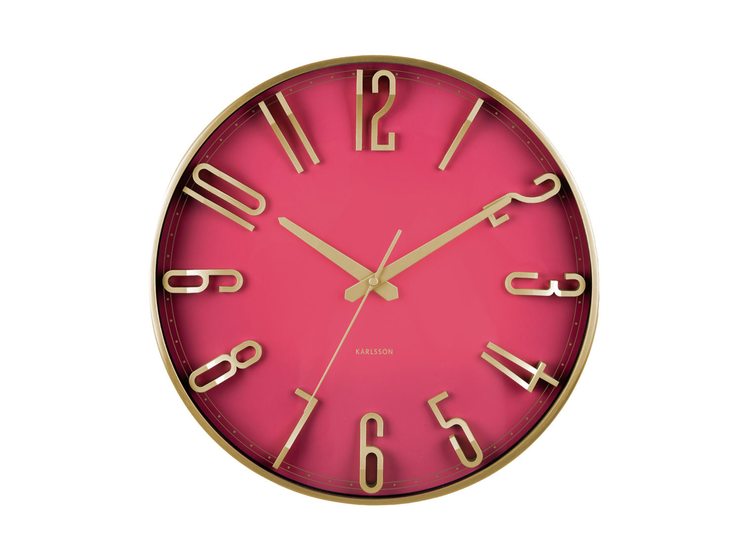 Karlsson Vægur Elevated Glam metallic mørk pink