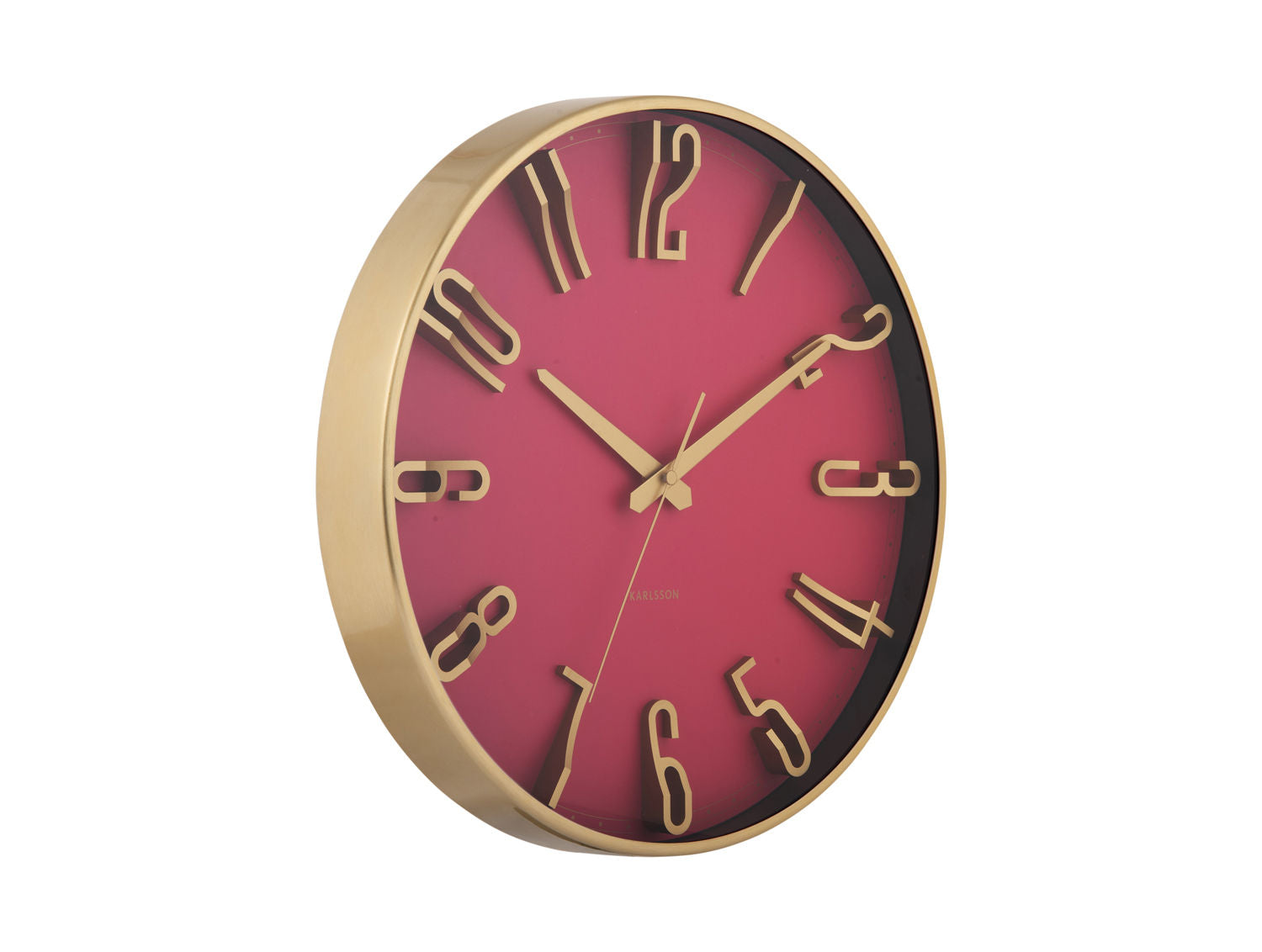 Karlsson Vægur Elevated Glam metallic mørk pink
