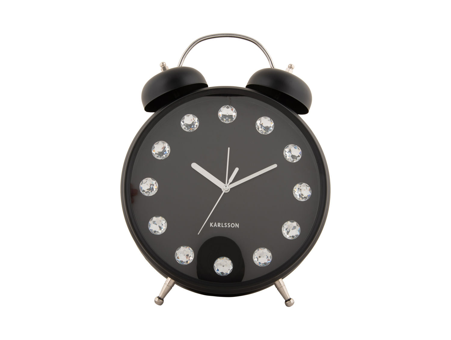 Karlsson Vækkeur Glam Diamonds XL sort