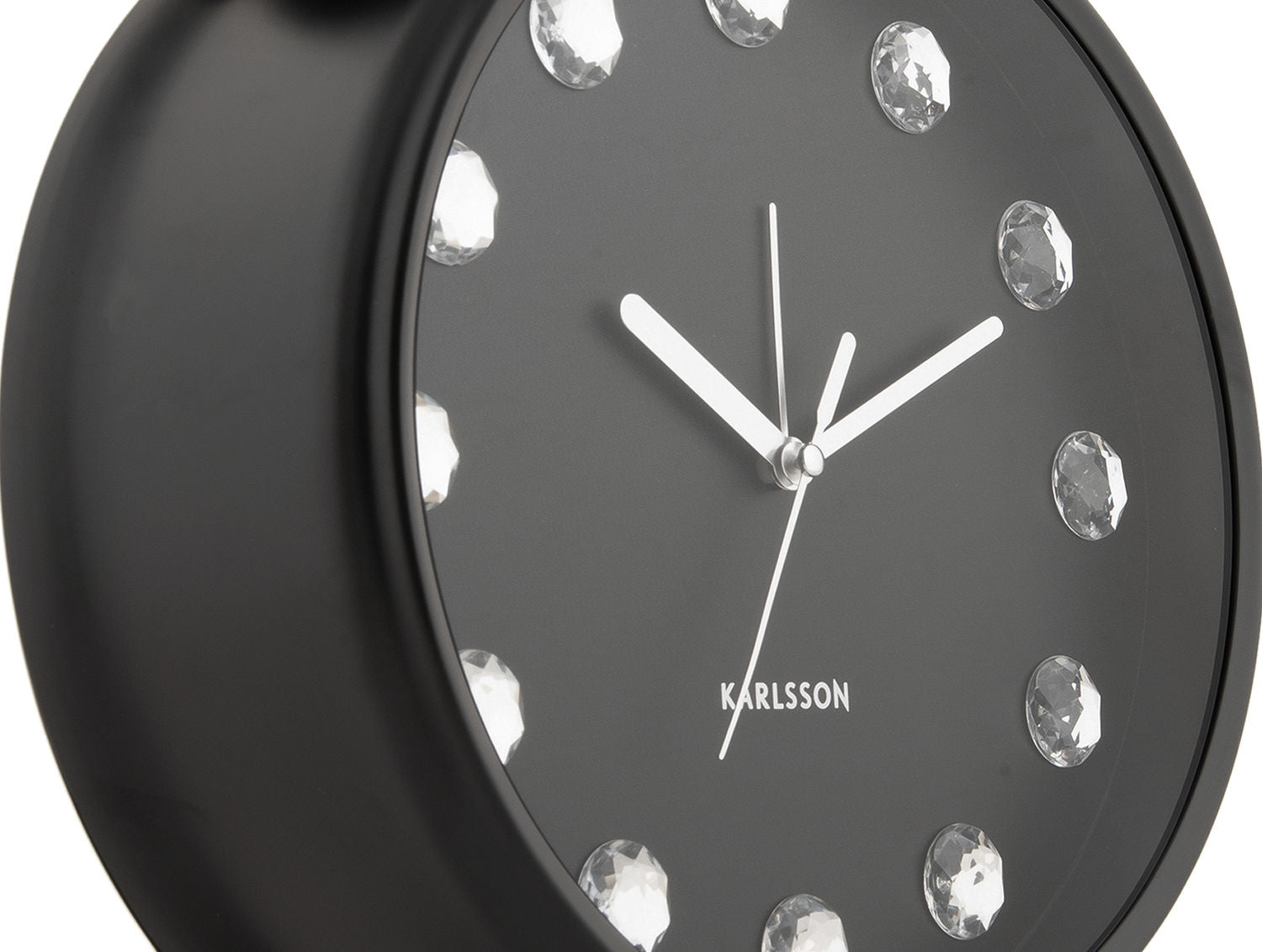 Karlsson Vækkeur Glam Diamonds XL sort