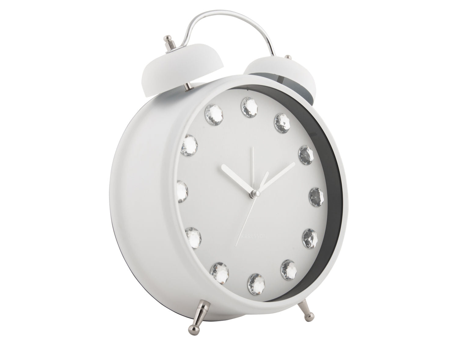 Karlsson Vækkeur Glam Diamonds XL hvid