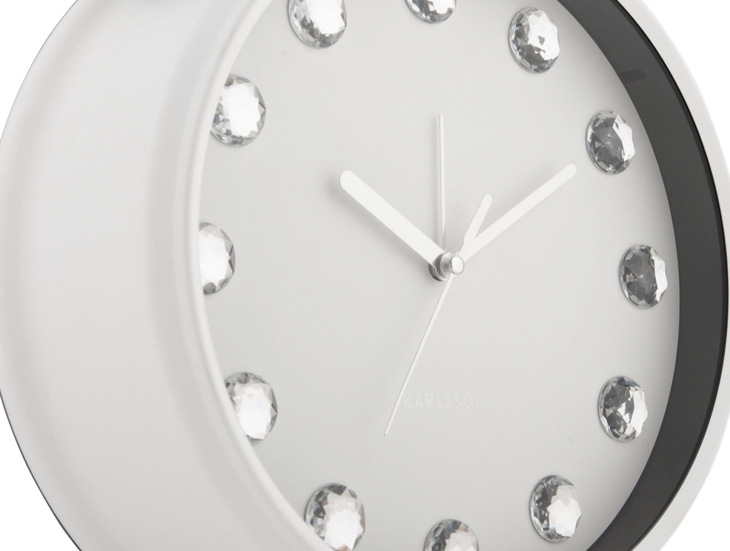 Karlsson Vækkeur Glam Diamonds XL hvid