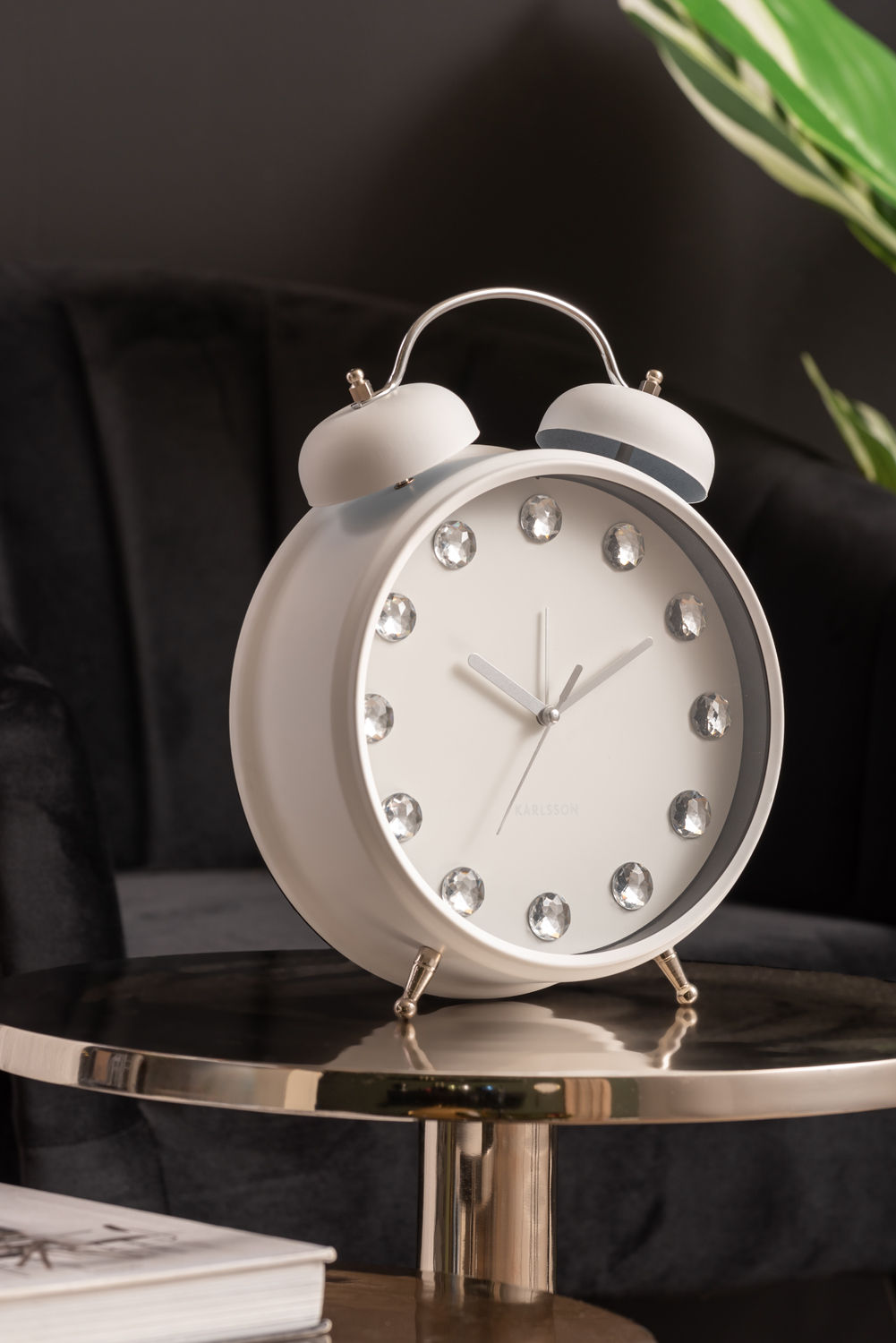Karlsson Vækkeur Glam Diamonds XL hvid