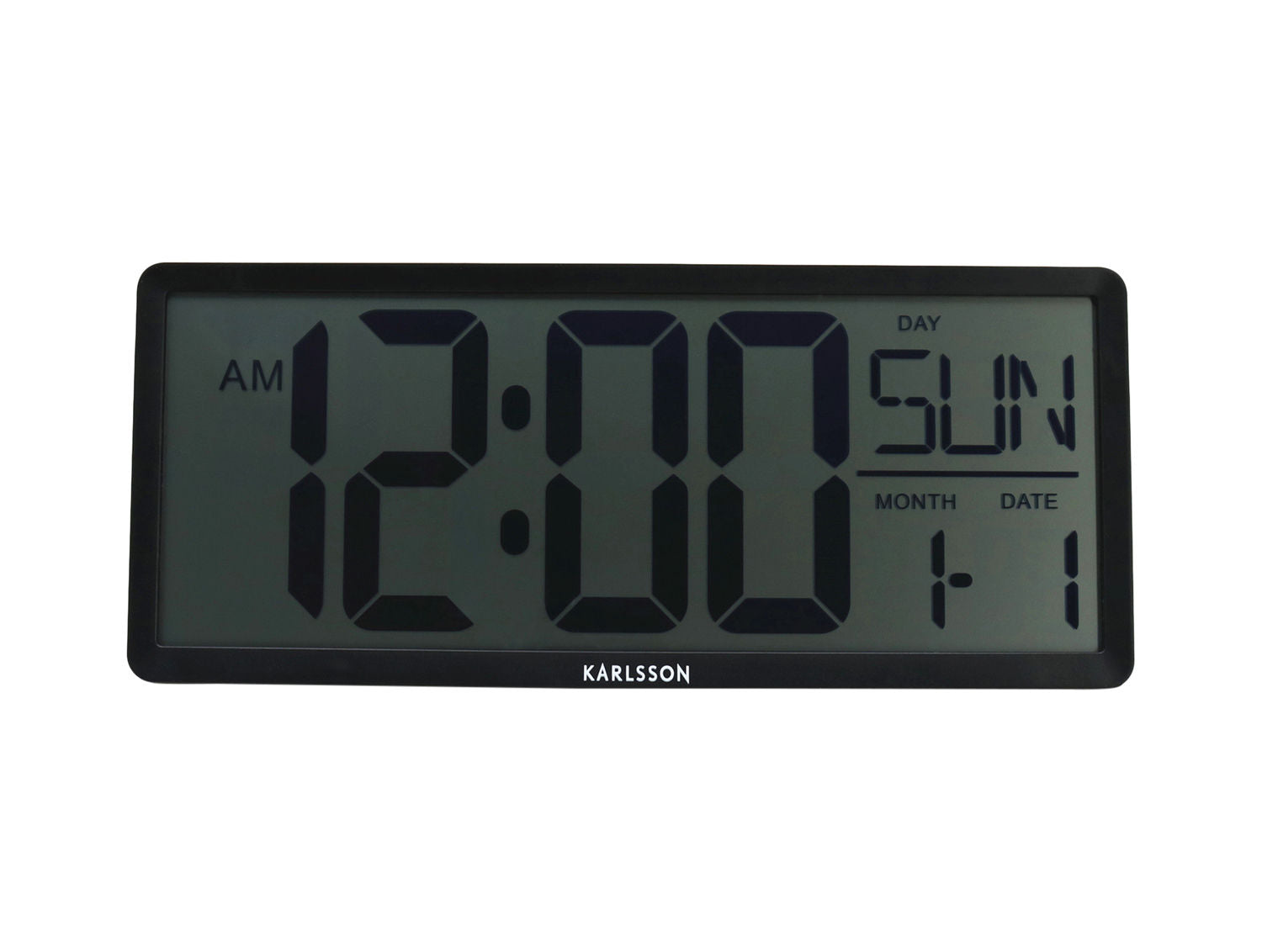 Karlsson Væg-/Bordur Retro LCD sort