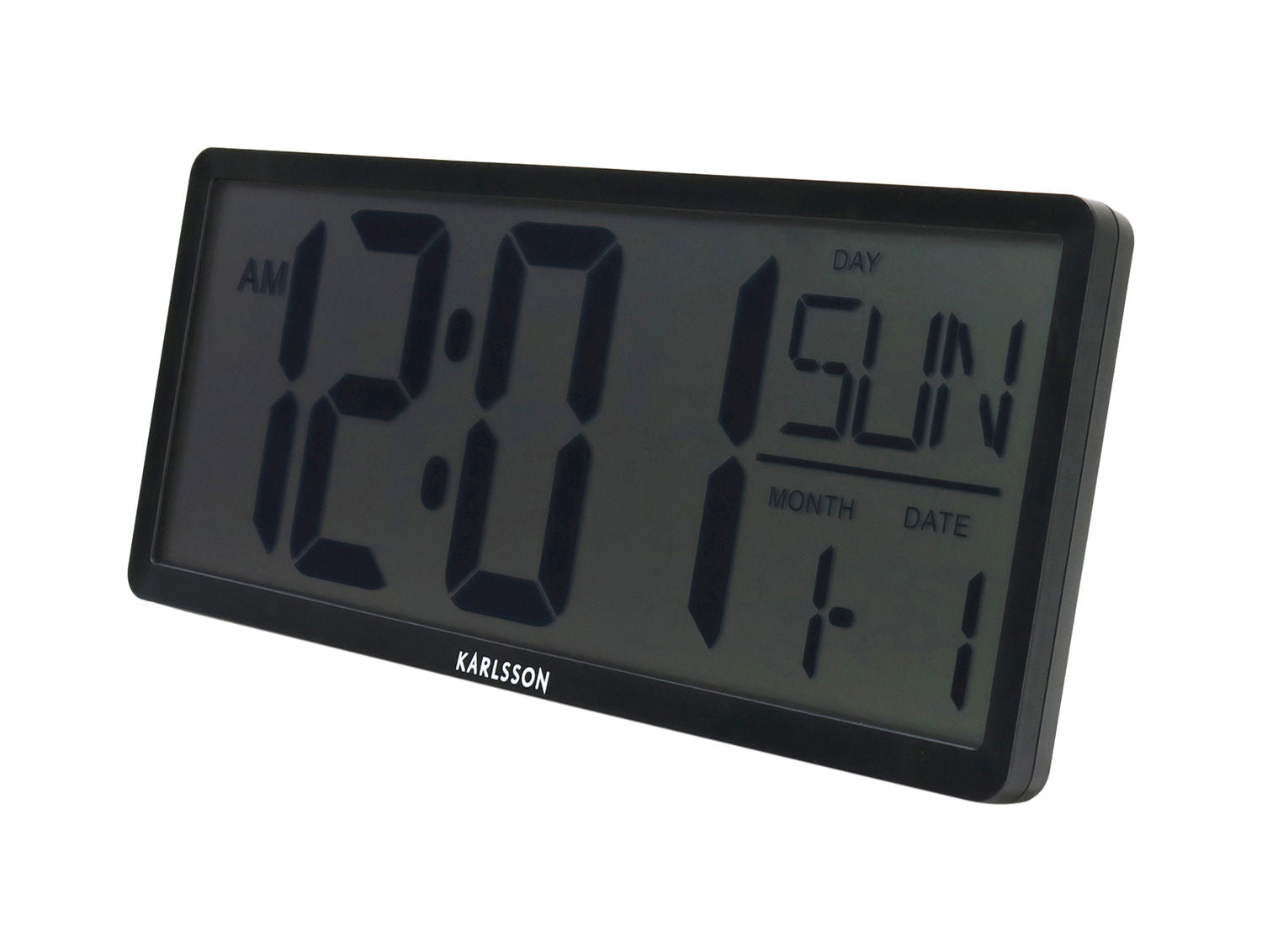 Karlsson Væg-/Bordur Retro LCD sort
