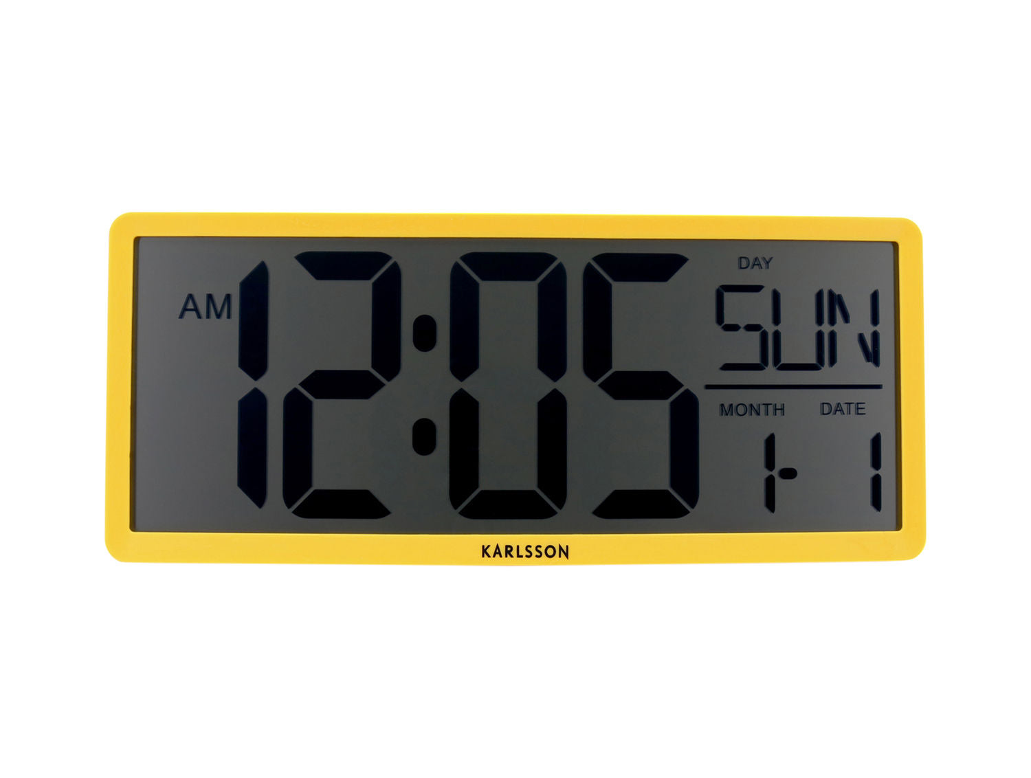 Karlsson Væg-/Bordur Retro LCD lys gul