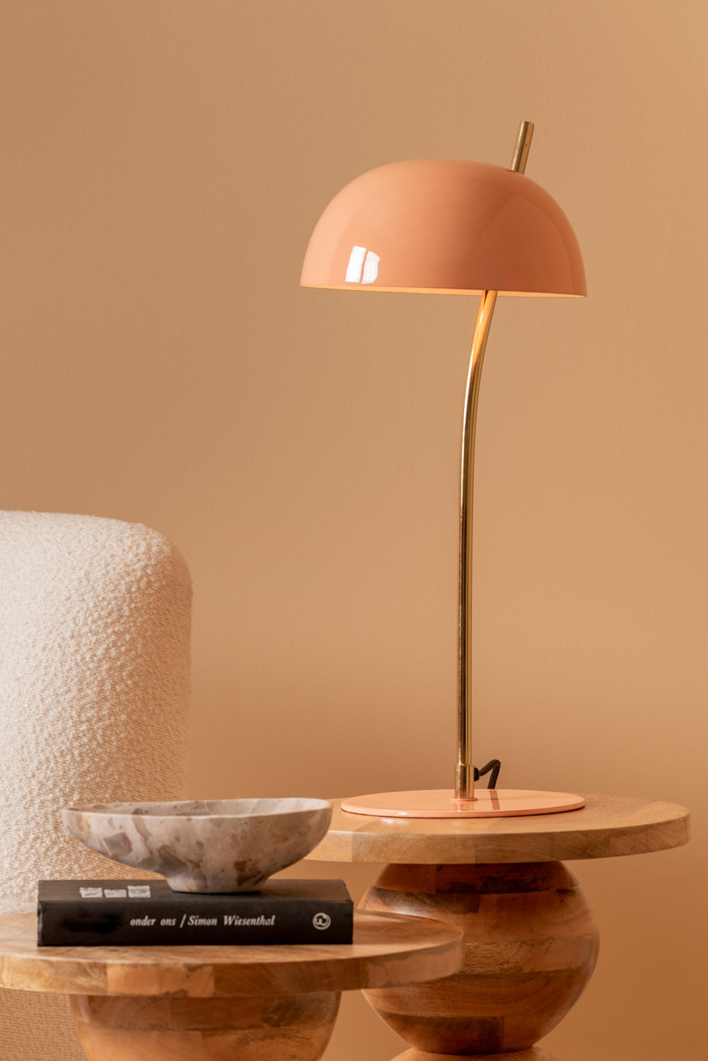 Leitmotiv Bordlampe Vivo emalje fersken orange