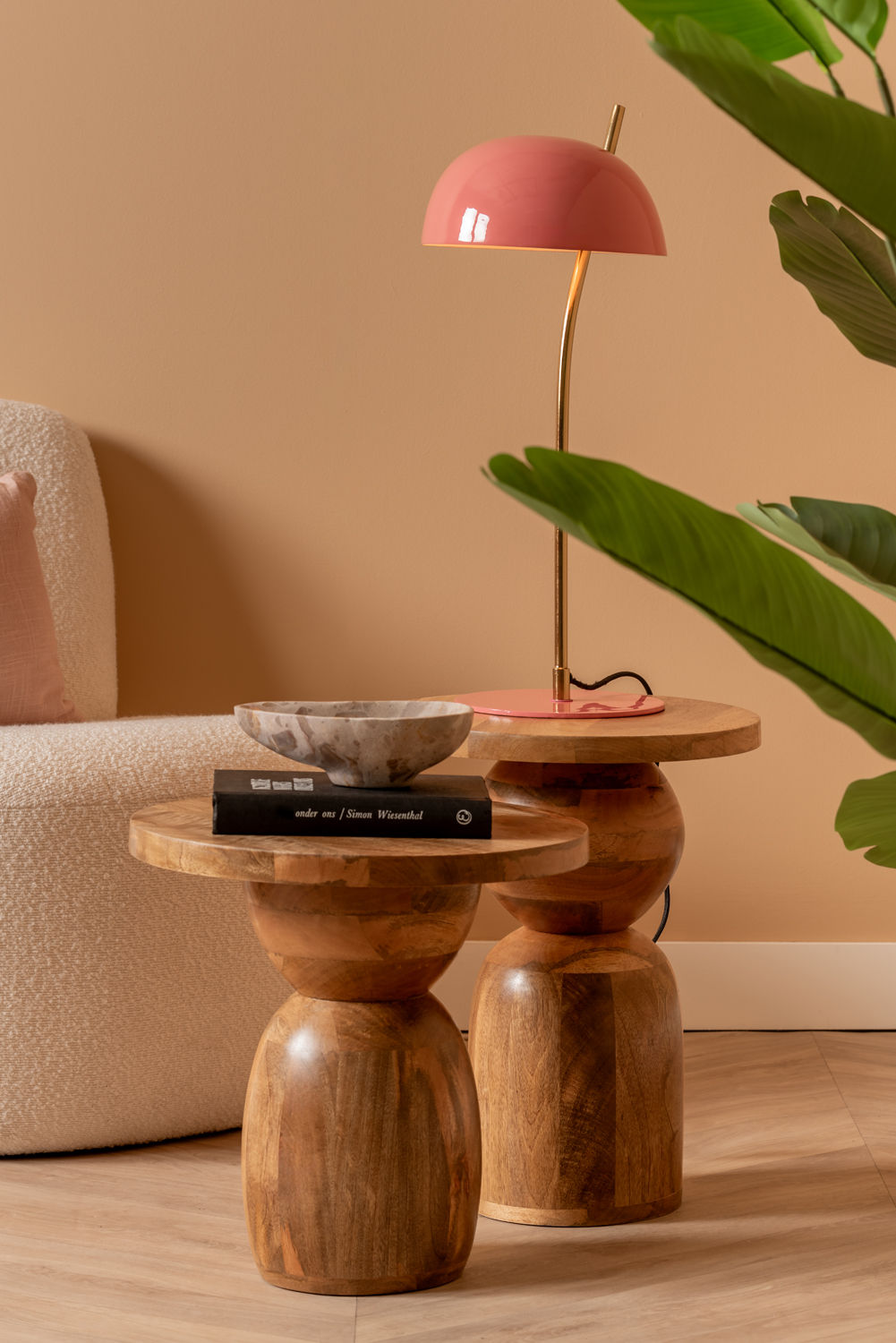 Leitmotiv Bordlampe Vivo emalje rose tan