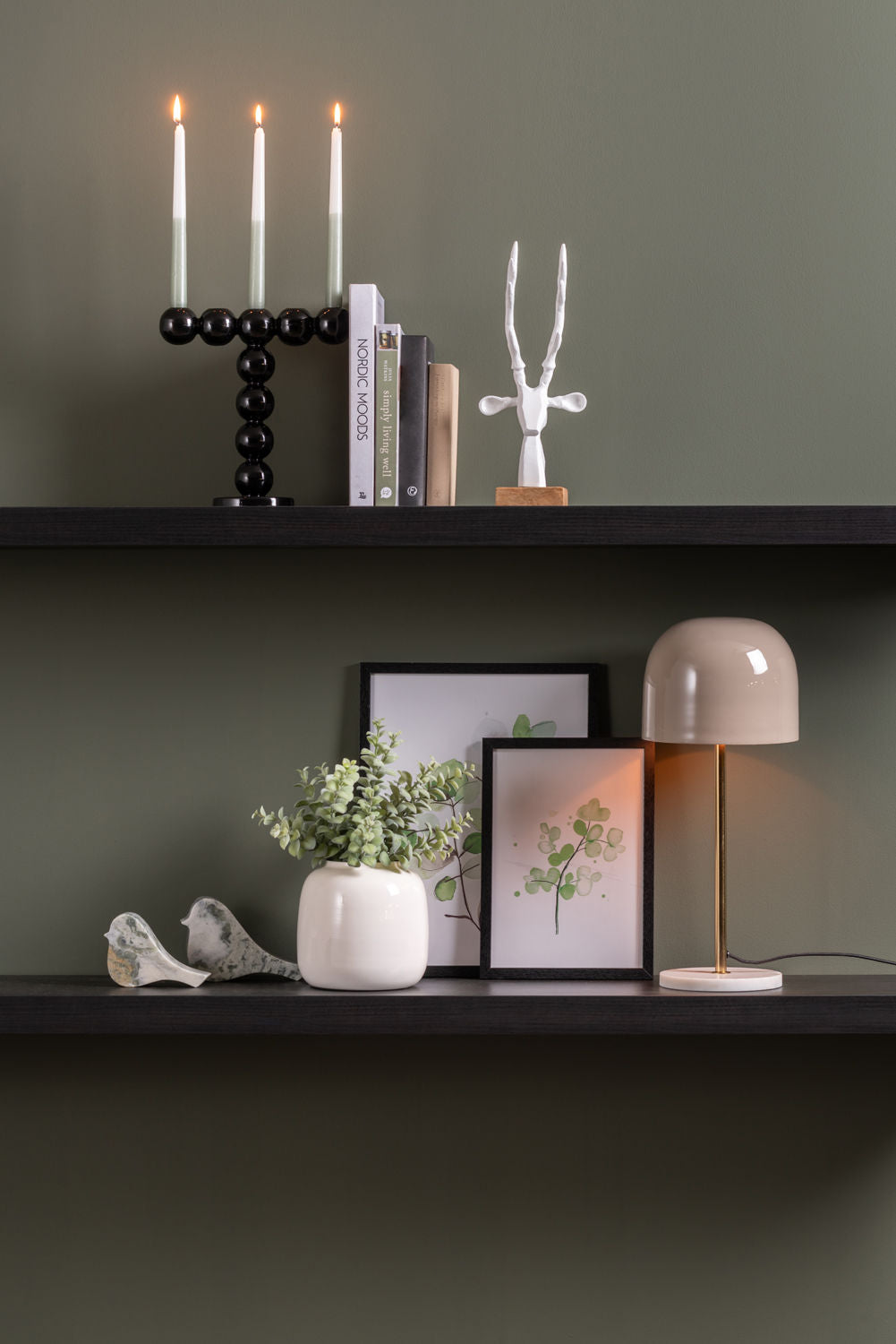 Leitmotiv Bordlampe Manta emalje varm grå