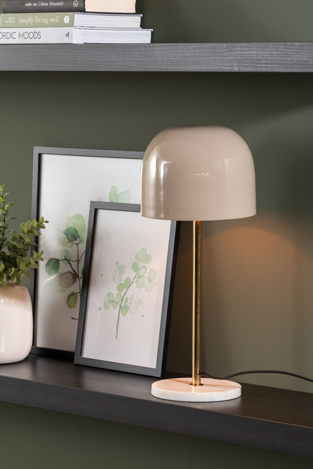 Leitmotiv Bordlampe Manta emalje varm grå
