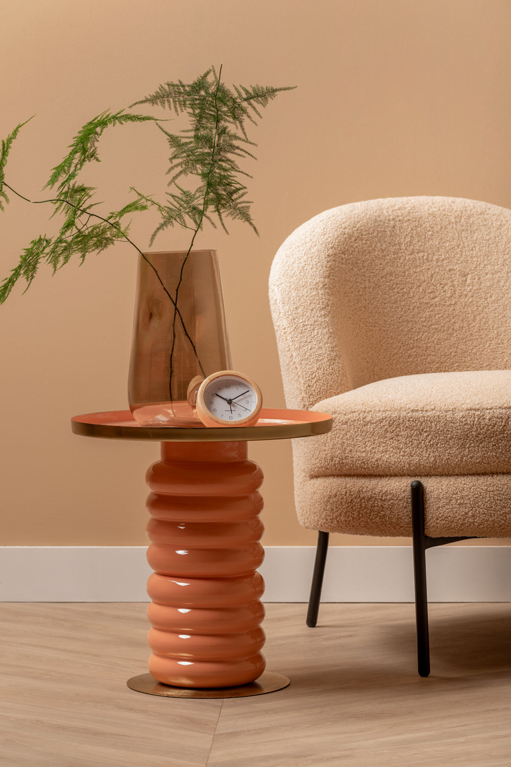 Leitmotiv Sidebord Ruby emalje fersken orange