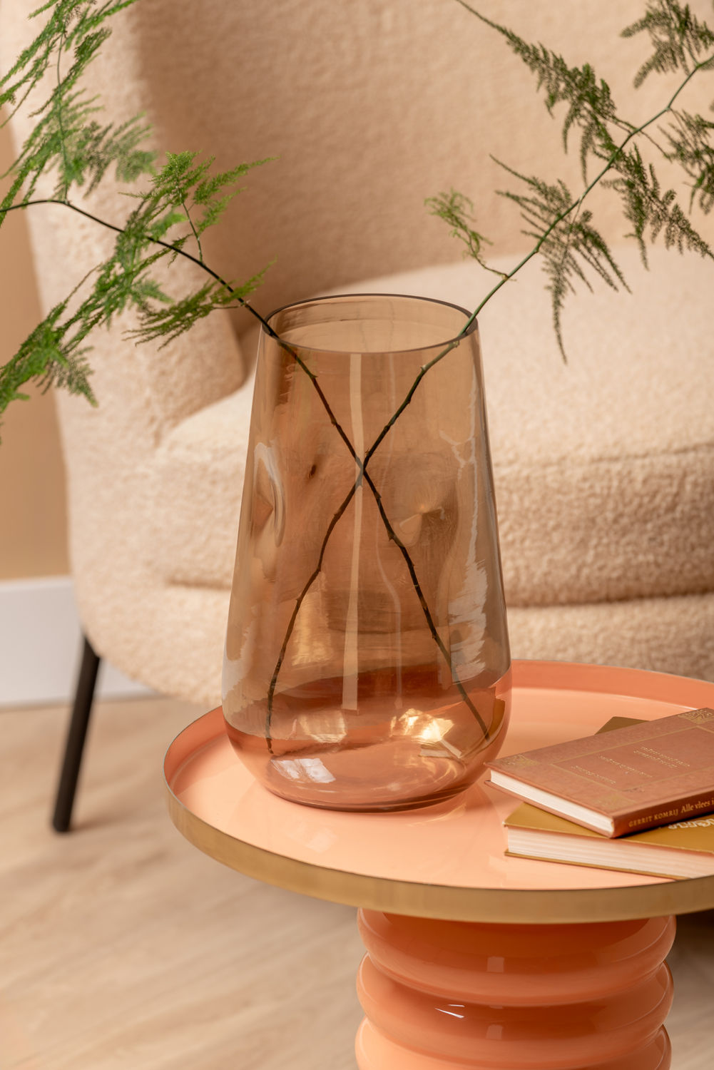 Leitmotiv Sidebord Ruby emalje fersken orange