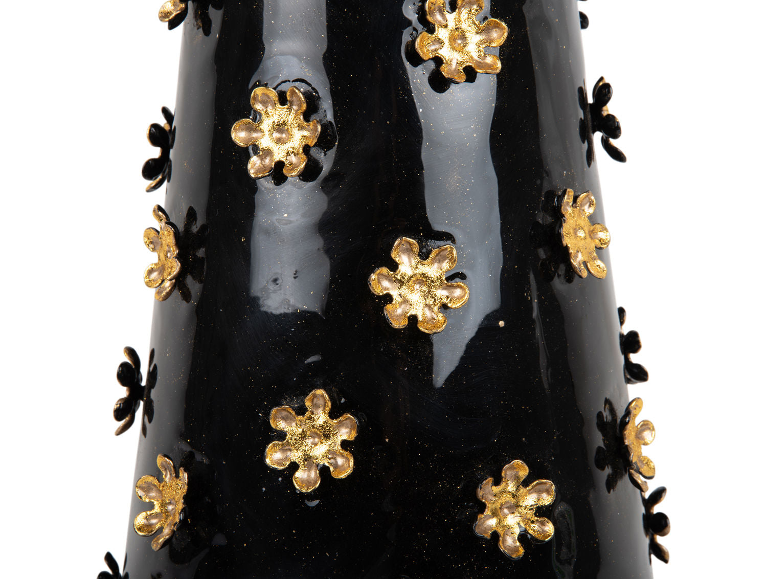 Leitmotiv Sidebord Golden Flowers emalje sort