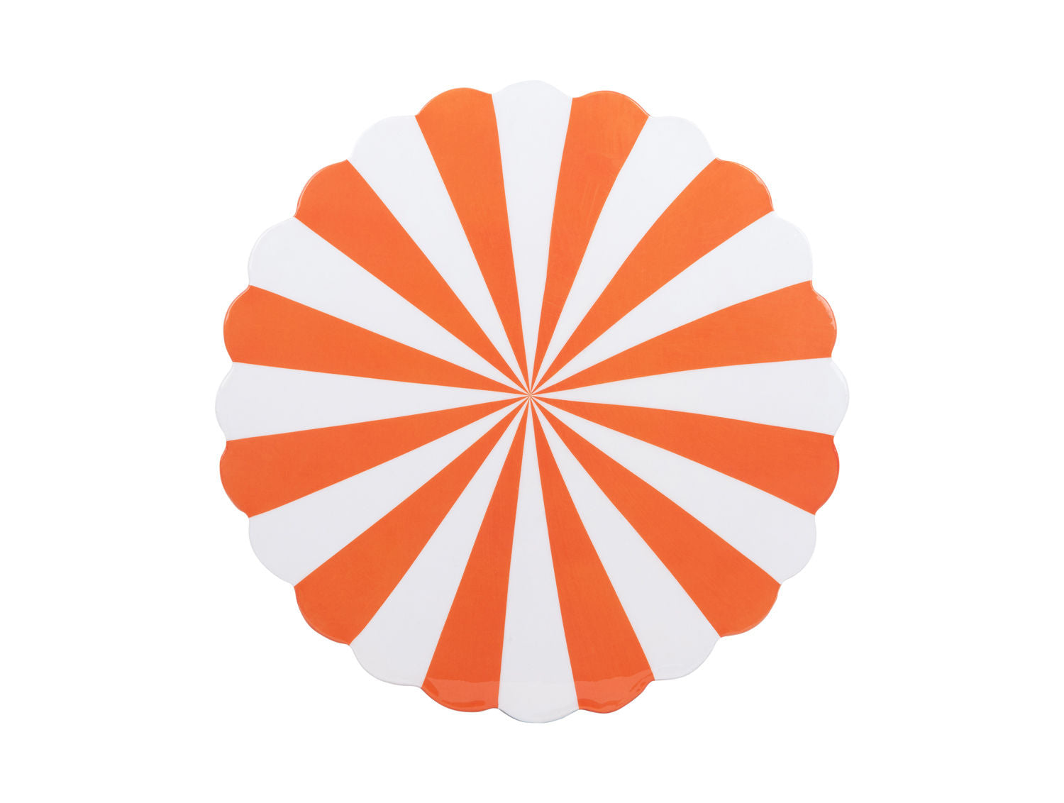 Leitmotiv Taburet Candy Swirl emalje lys orange og hvid