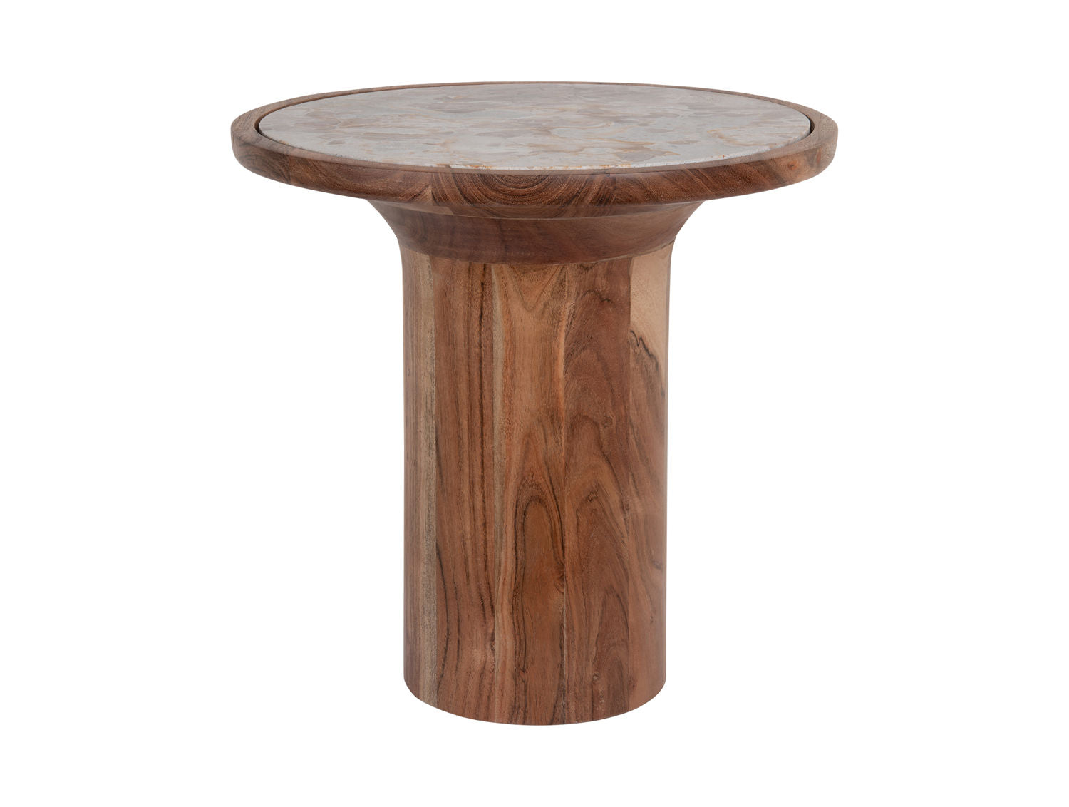 Leitmotiv Sidebord Tubo høj marmor brun