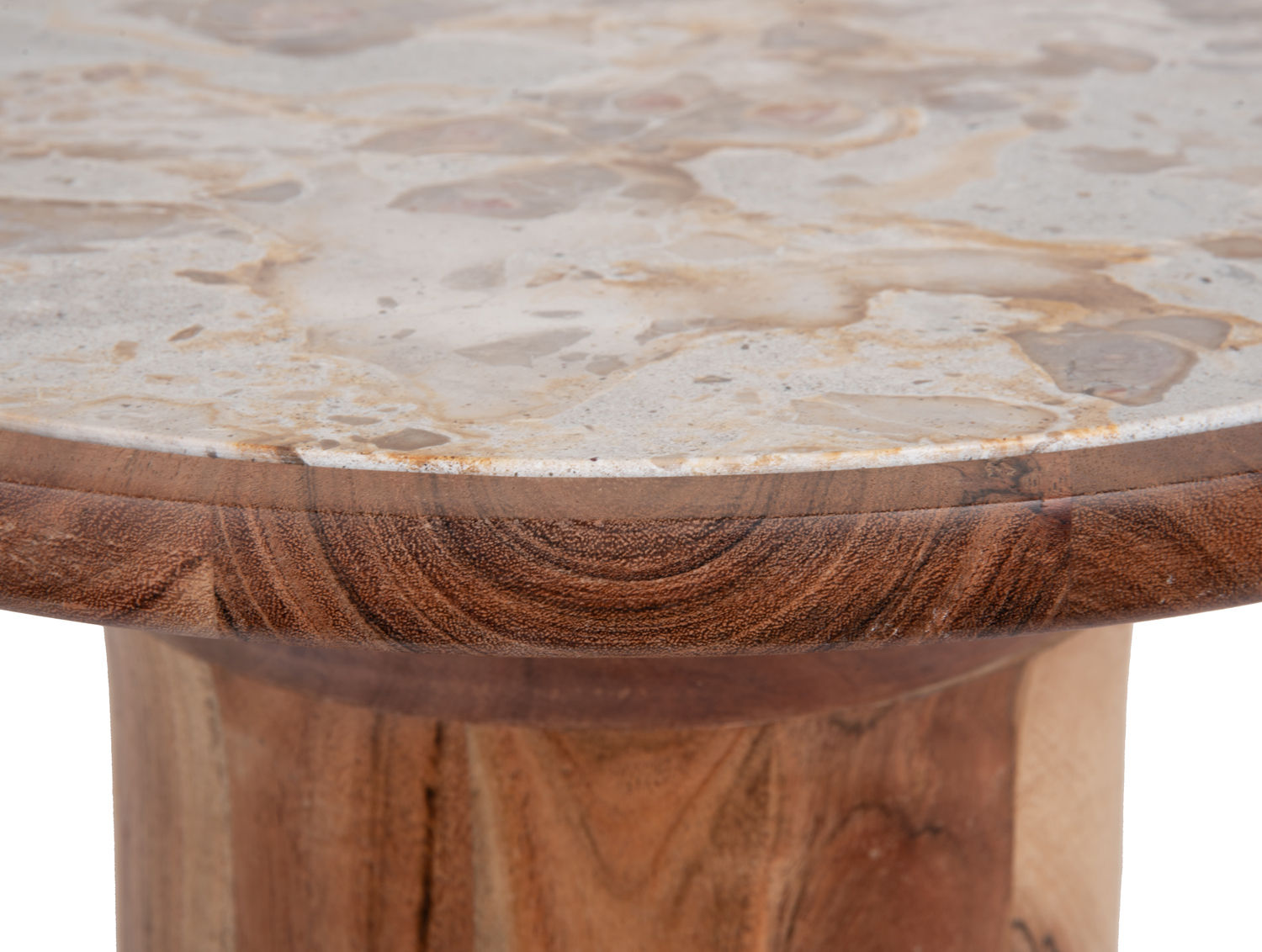 Leitmotiv Sidebord Tubo høj marmor brun