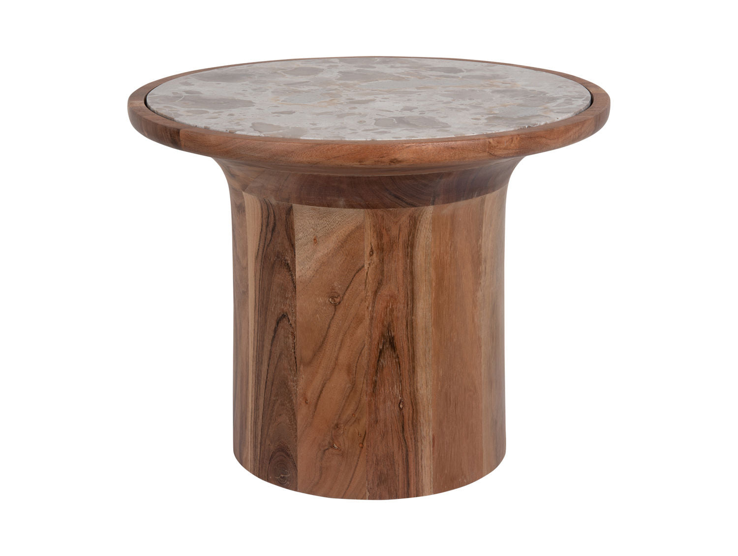 Leitmotiv Sidebord Tubo marmor brun m. mango træ