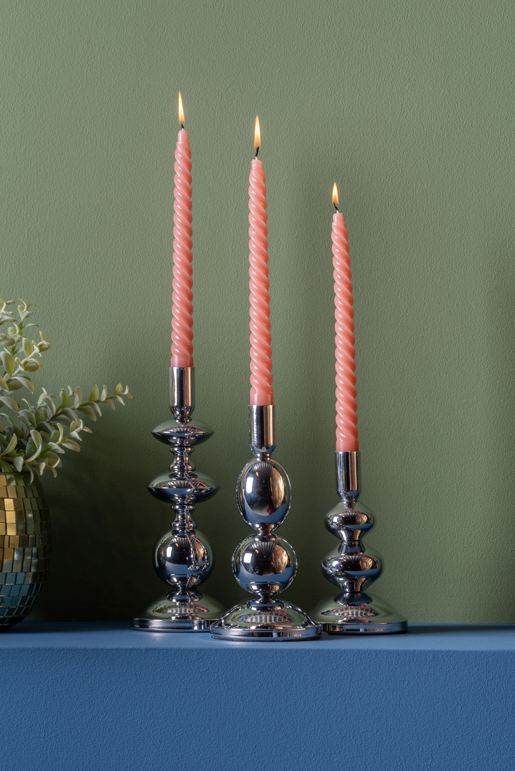 nutid Lysestage Dazzle medium forkromet