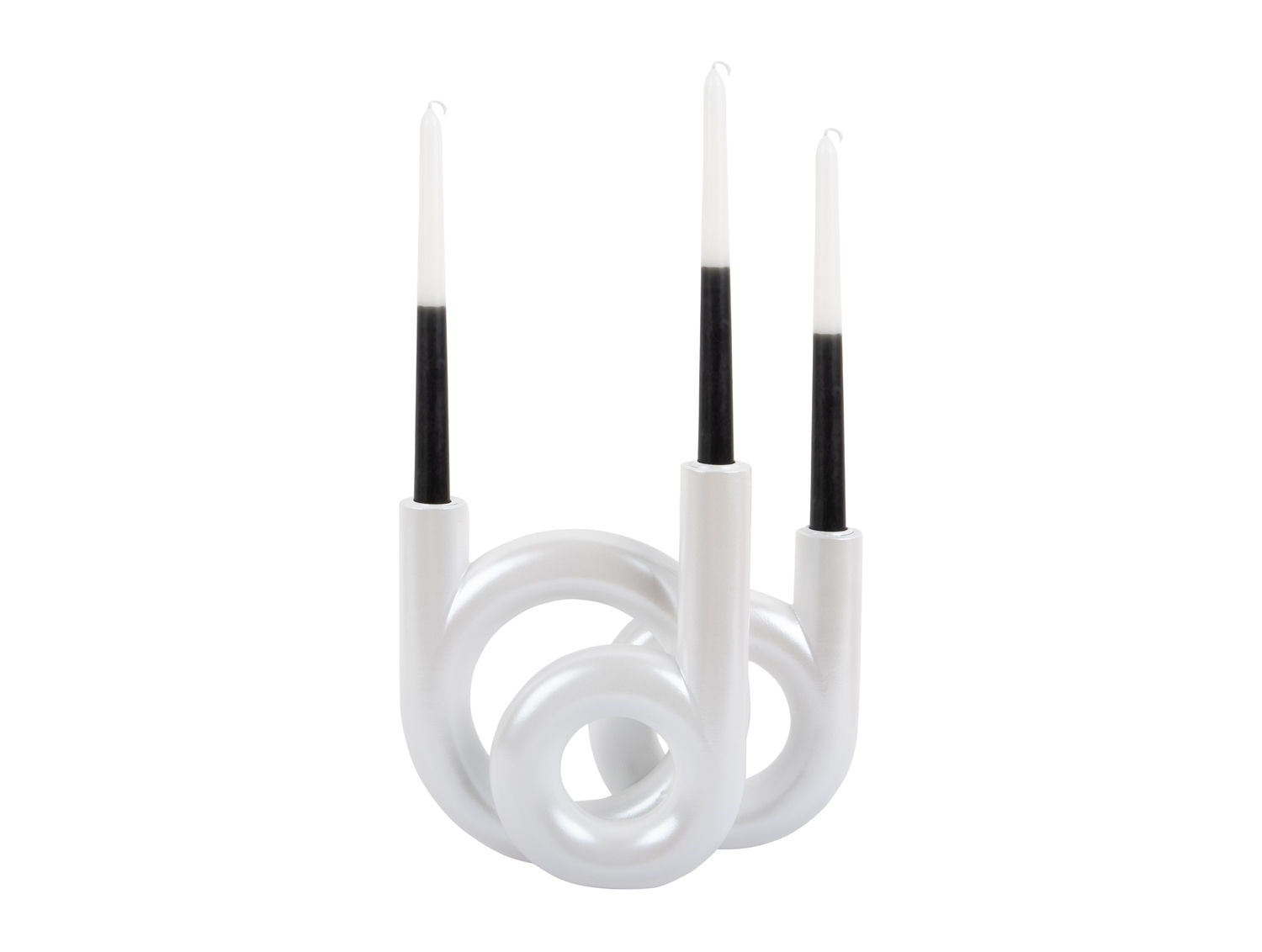 nutid Lysestage Ringe medium metallic hvid