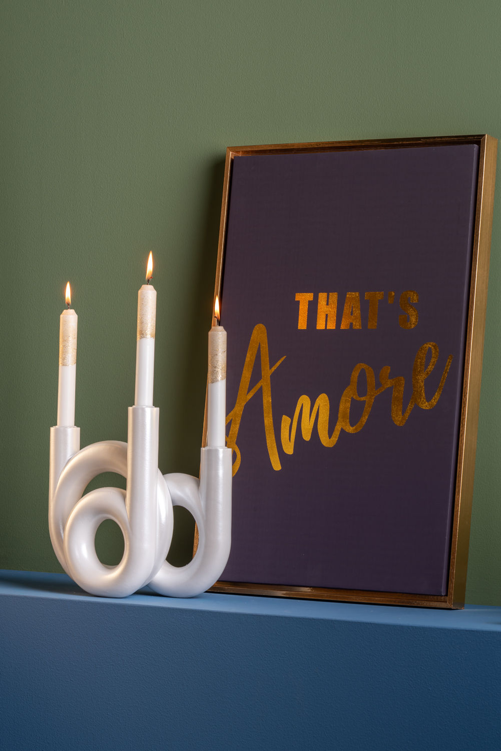 nutid Lysestage Ringe medium metallic hvid