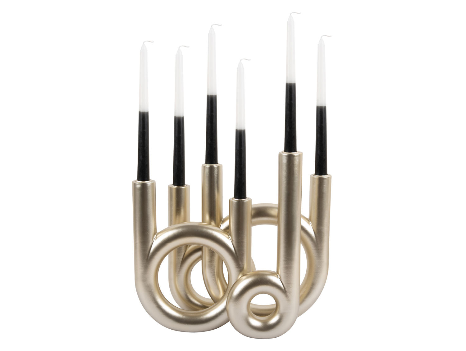 nutid Lysestage Ringe store metallic guld