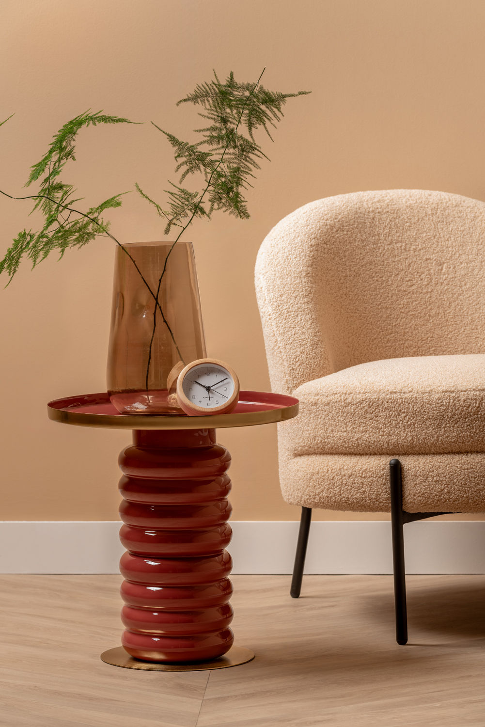 nutid Vase Luster økologisk stor skinnende chokoladebrun