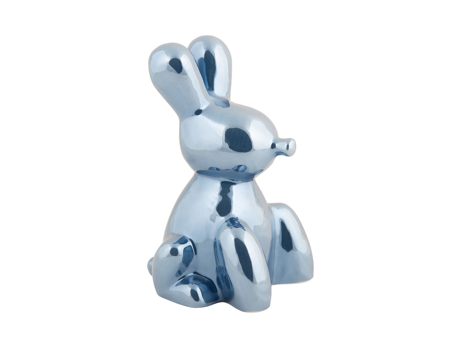 nutiden Statue Ballon Bunny keramik mørkeblå belagt