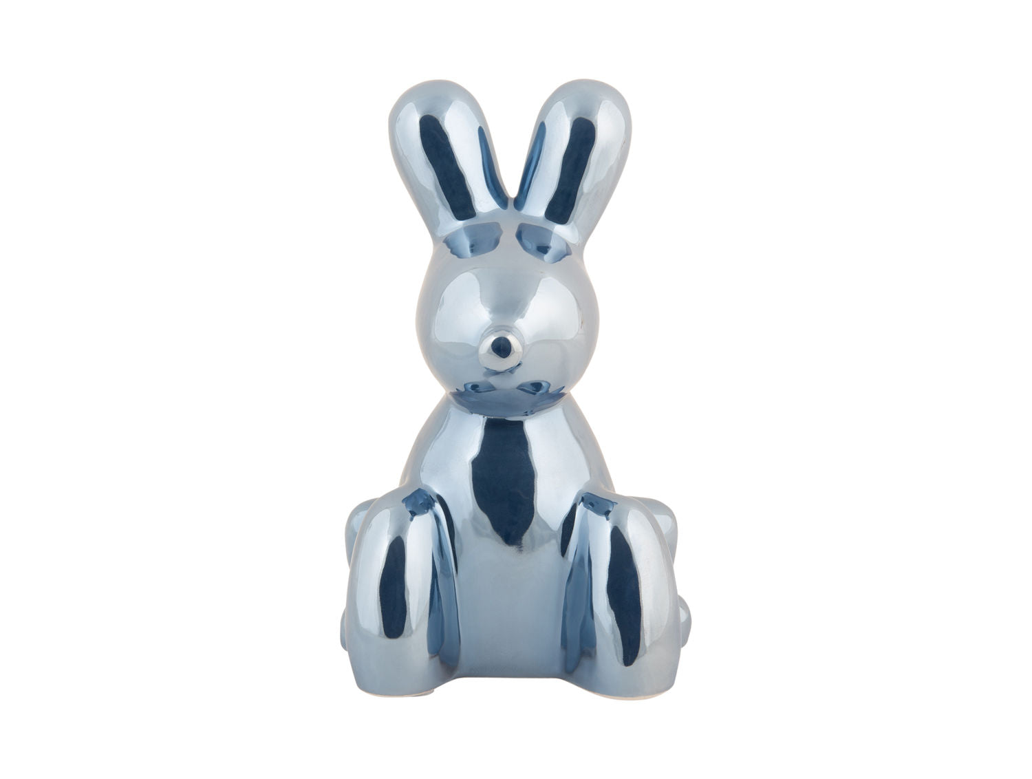 nutiden Statue Ballon Bunny keramik mørkeblå belagt