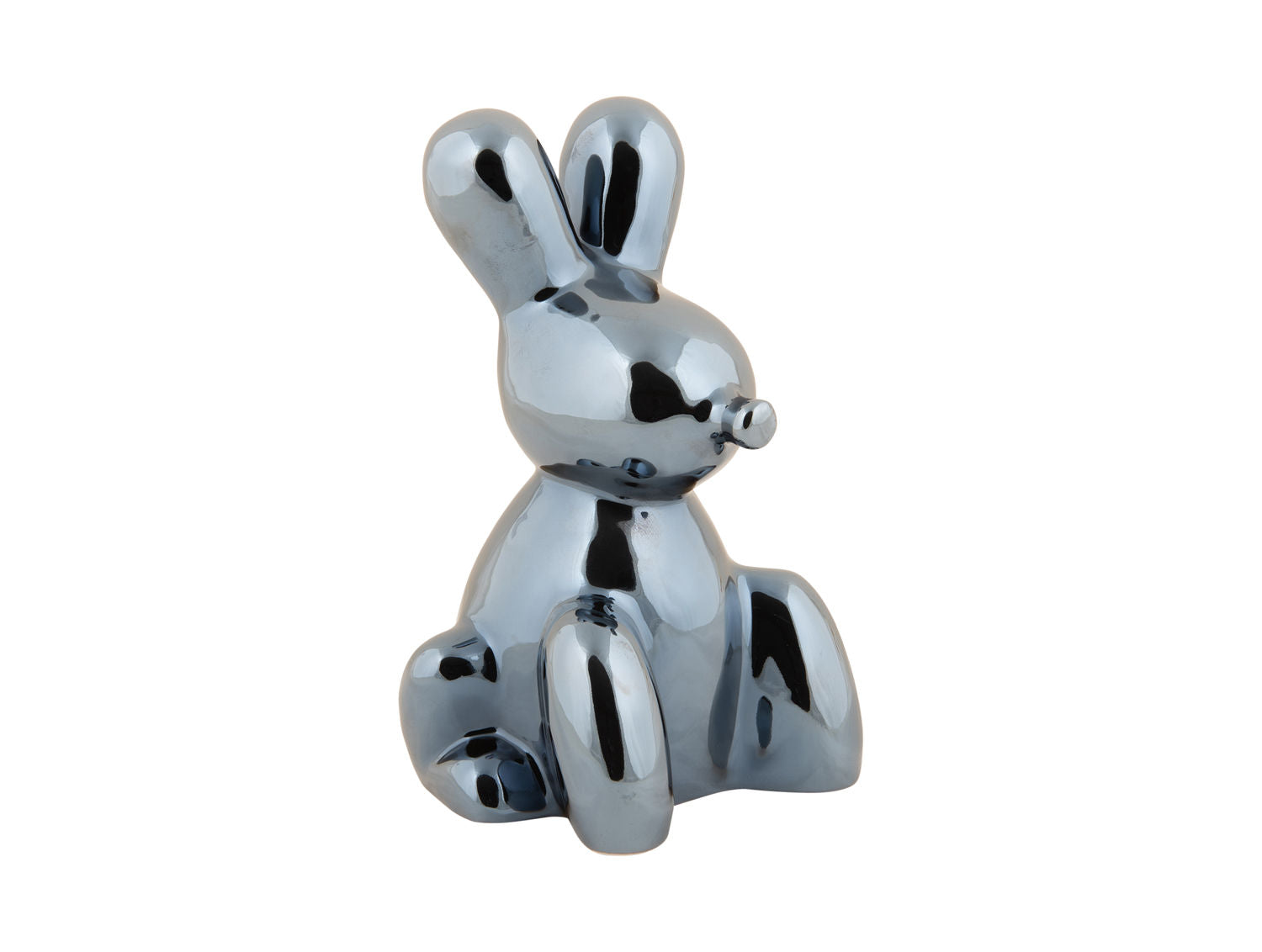 nuværende Statue Ballon Bunny keramisk sortbelagt