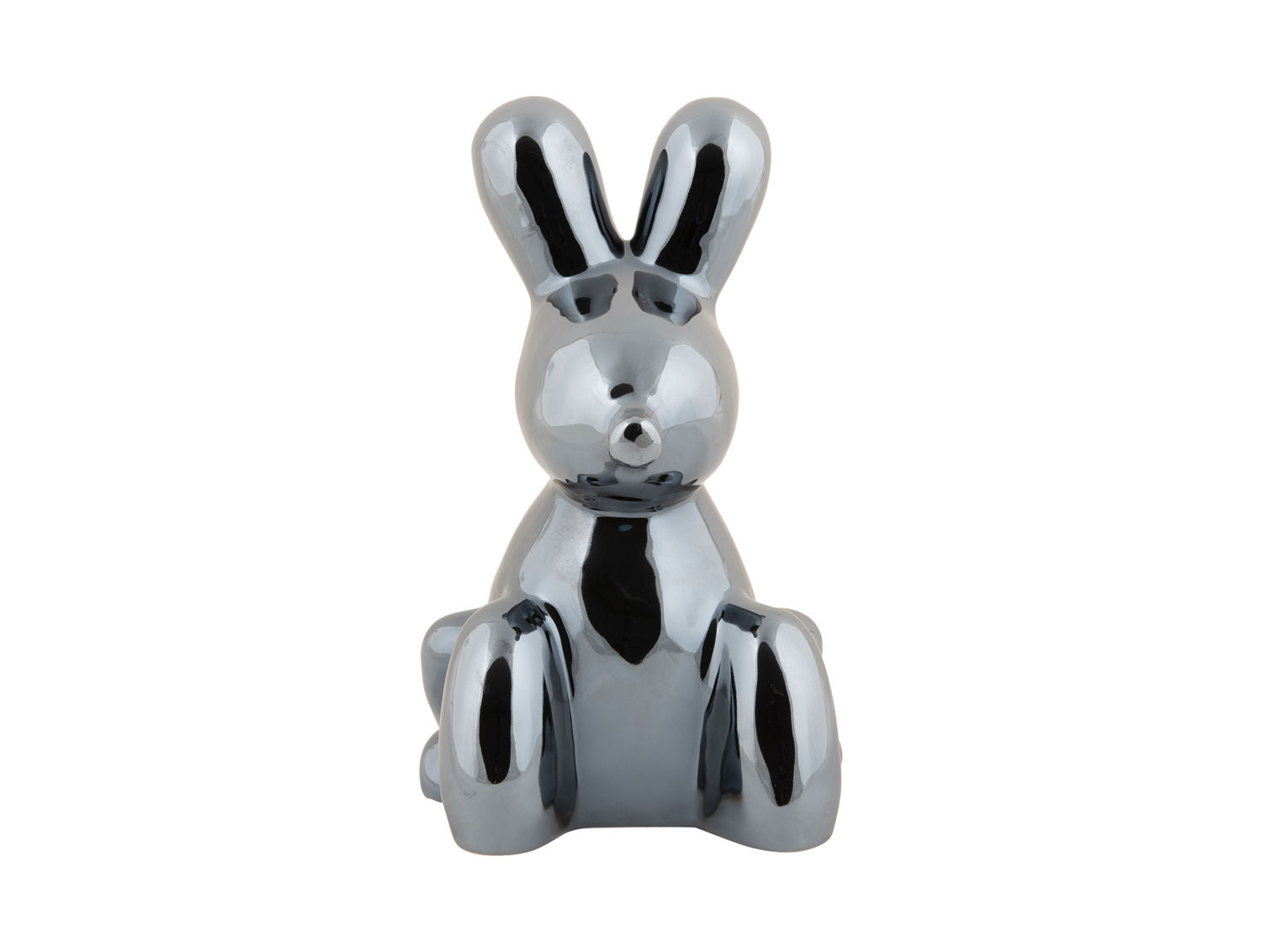 nuværende Statue Ballon Bunny keramisk sortbelagt