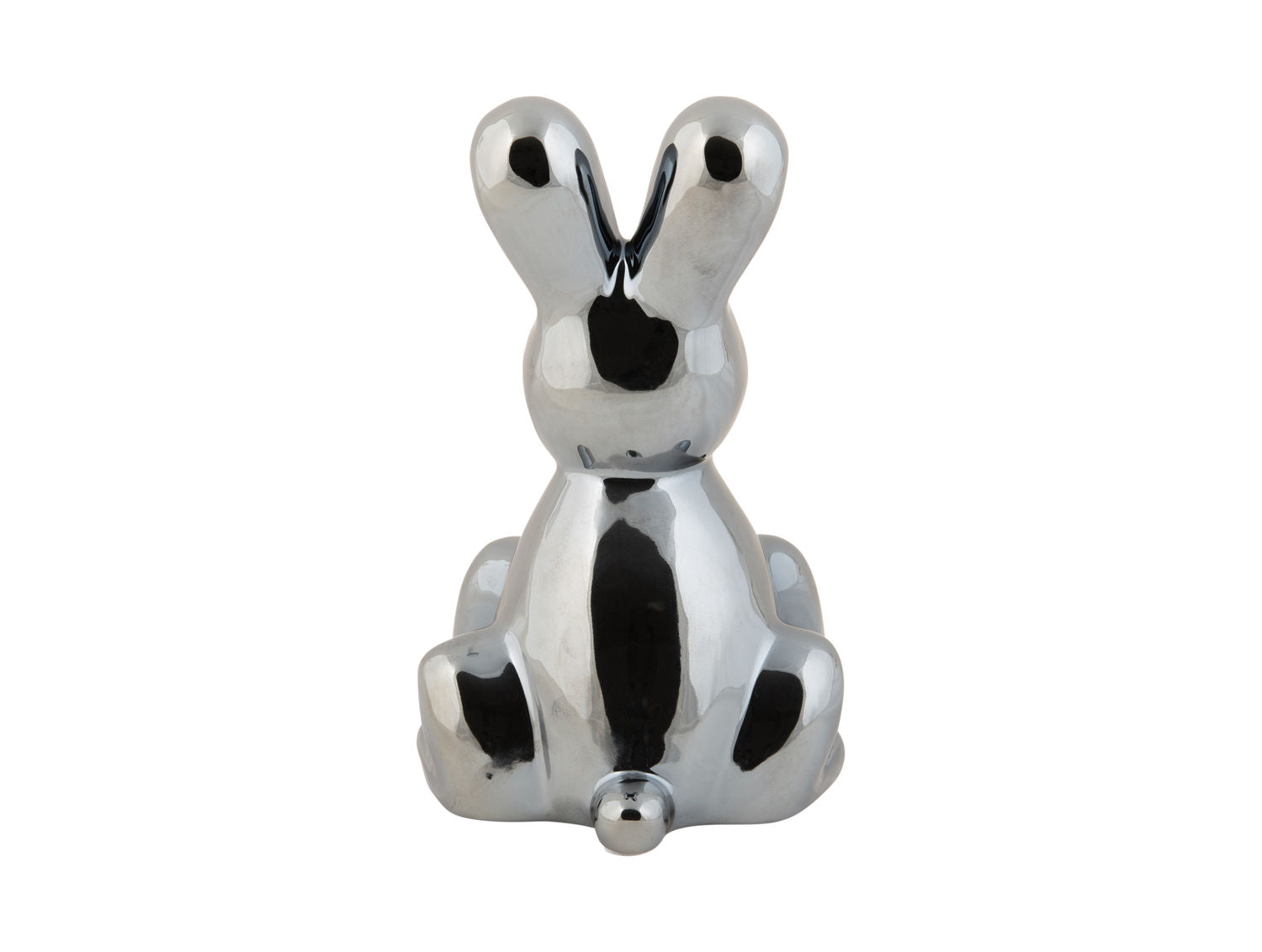 nuværende Statue Ballon Bunny keramisk sortbelagt