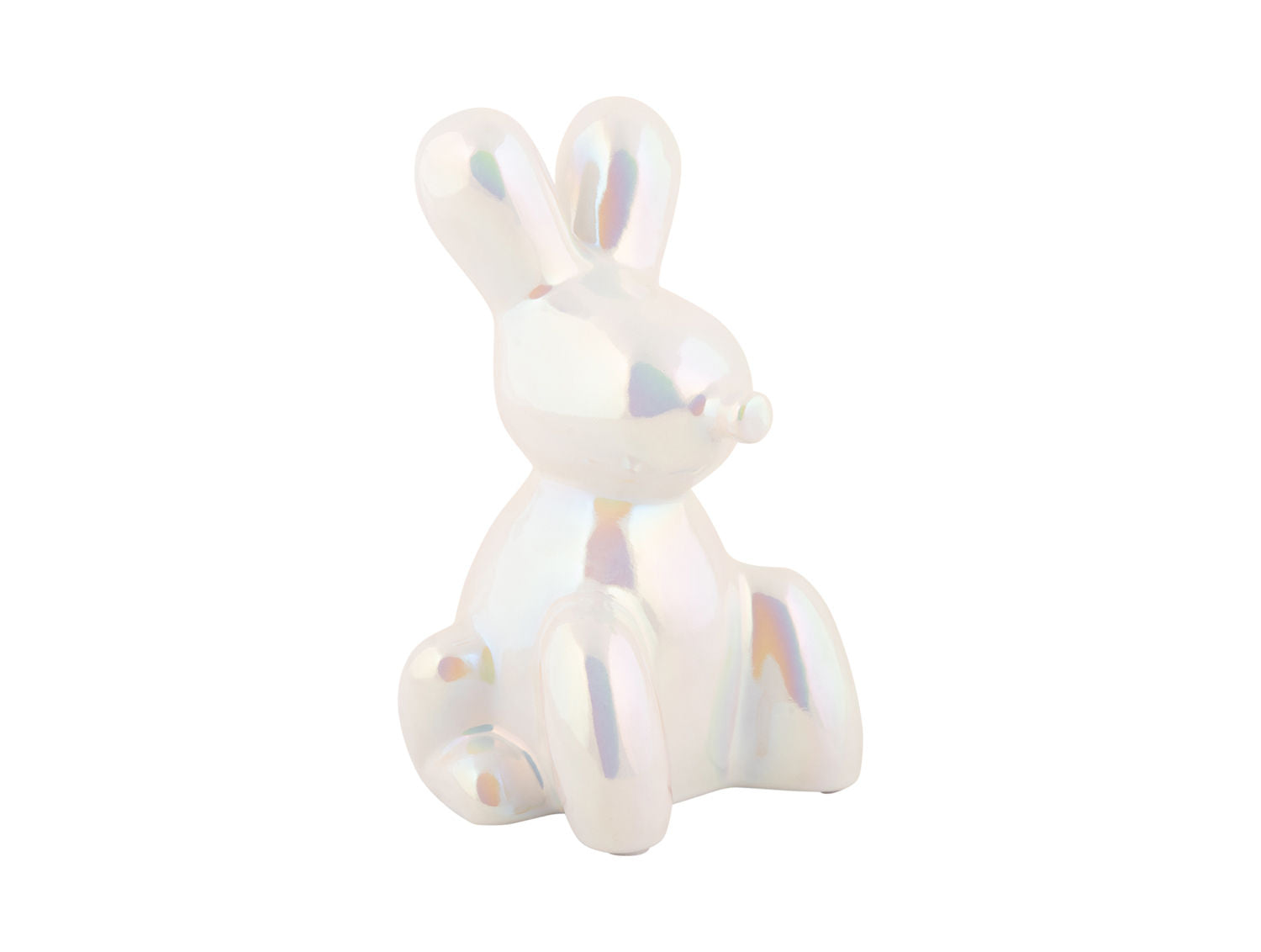 nuværende Statue Ballon Bunny keramisk hvid belagt