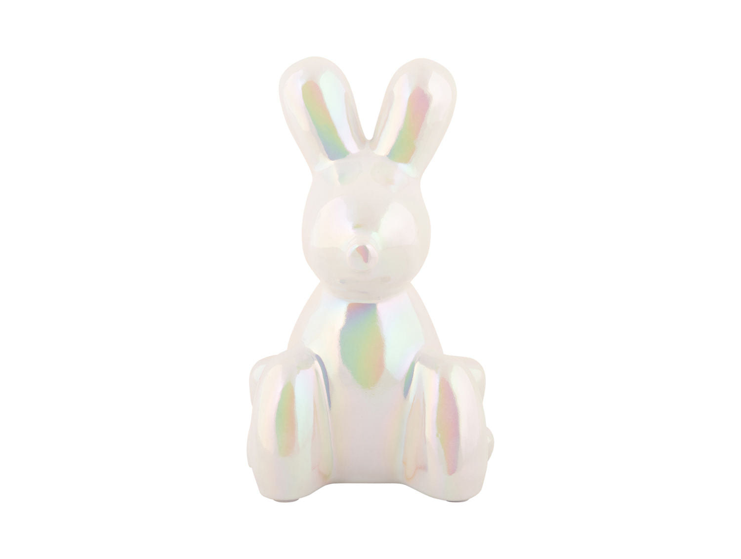 nuværende Statue Ballon Bunny keramisk hvid belagt