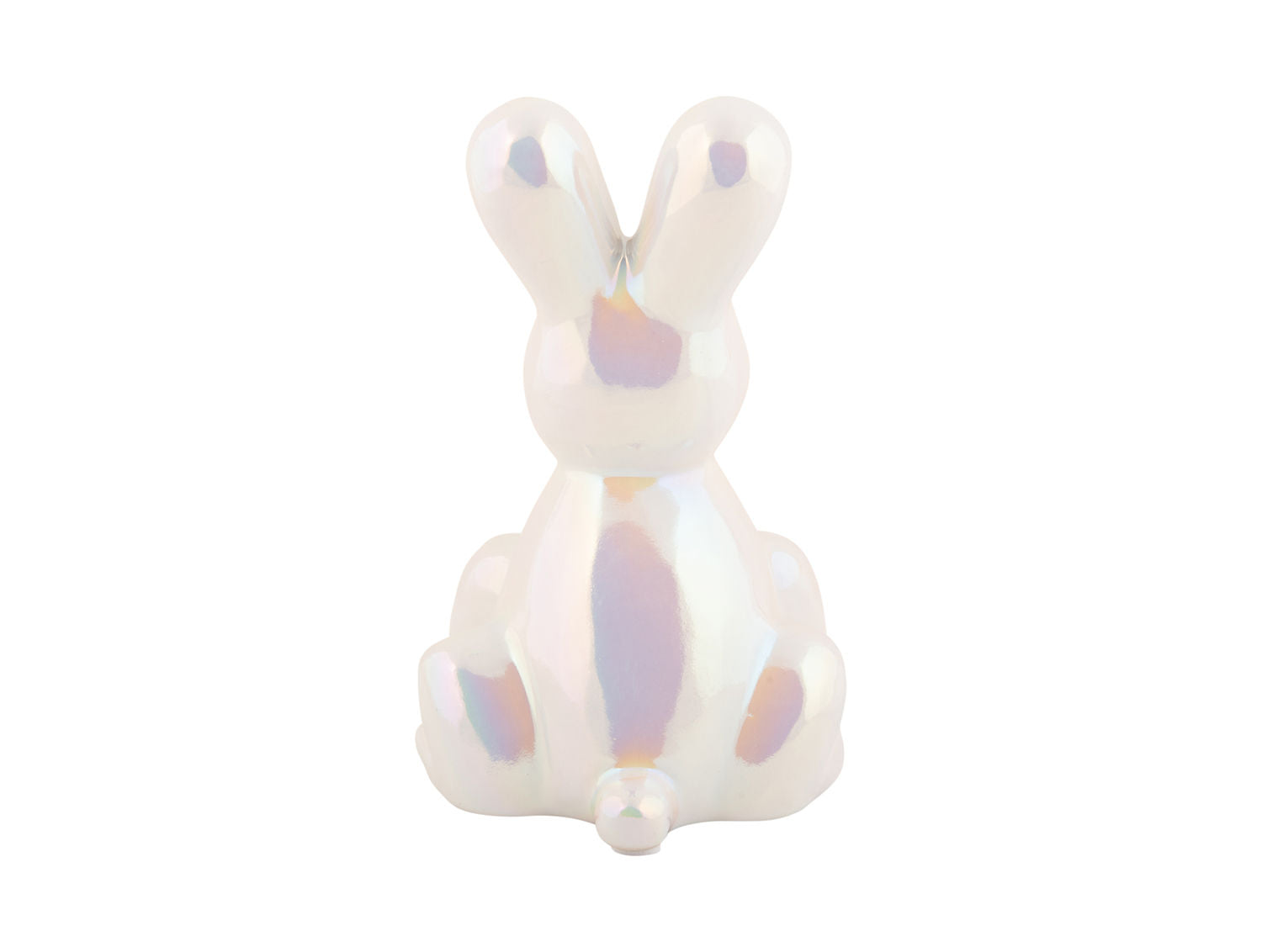 nuværende Statue Ballon Bunny keramisk hvid belagt