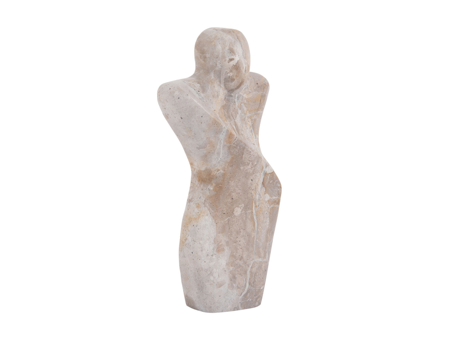 Present Time Statue Mandlig abstrakt marmor brun