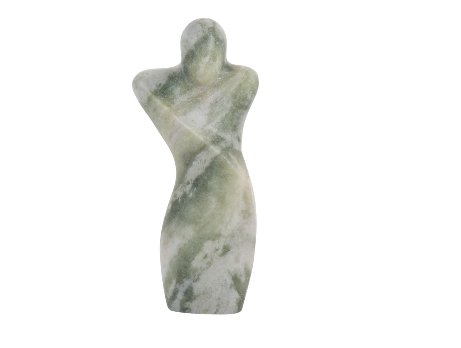 Present Time Statue Mand abstrakt marmor Himalaya grøn