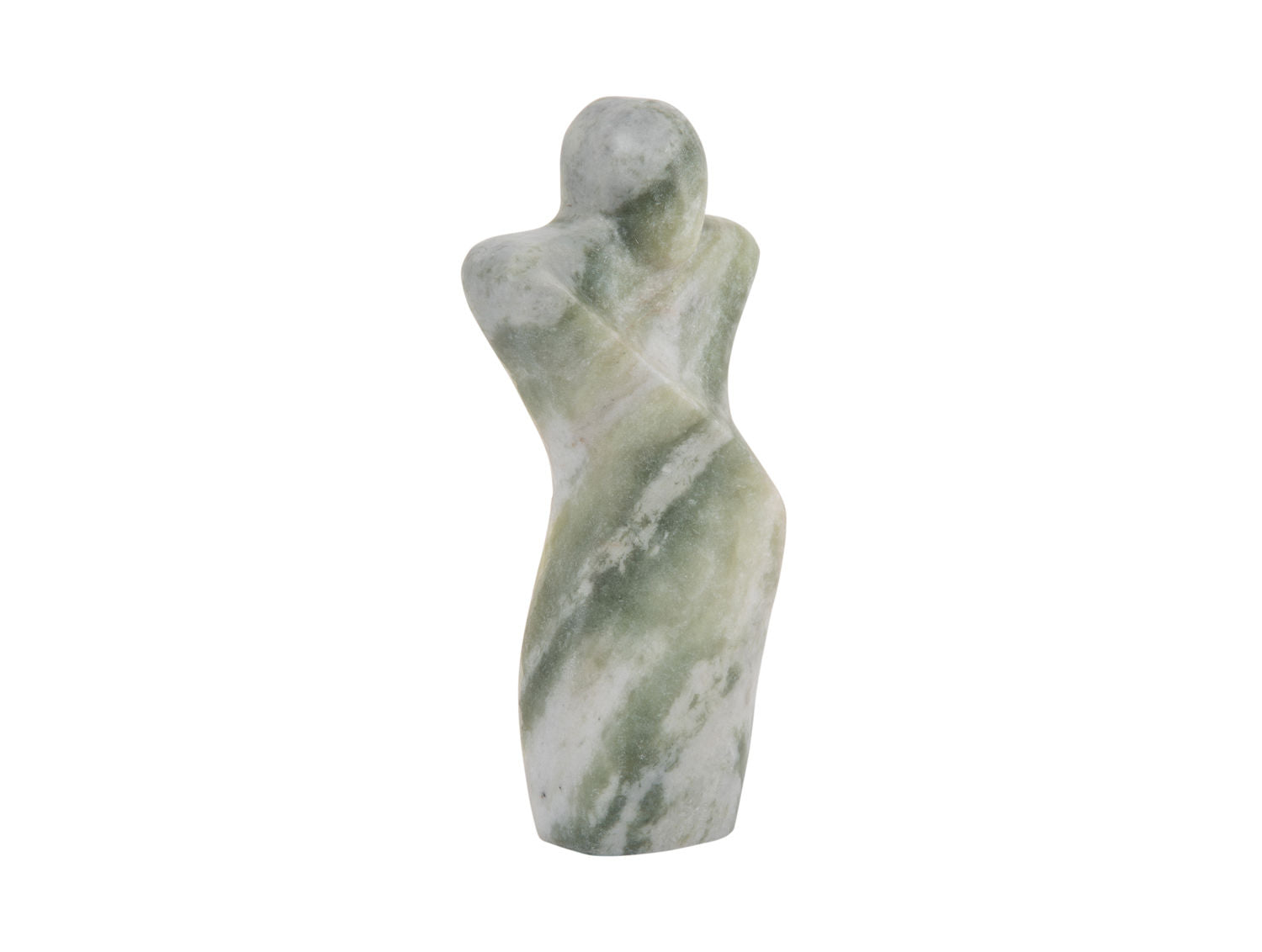 Present Time Statue Mand abstrakt marmor Himalaya grøn