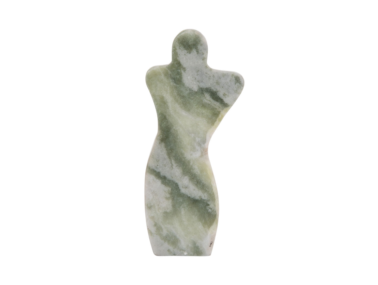 Present Time Statue Mand abstrakt marmor Himalaya grøn