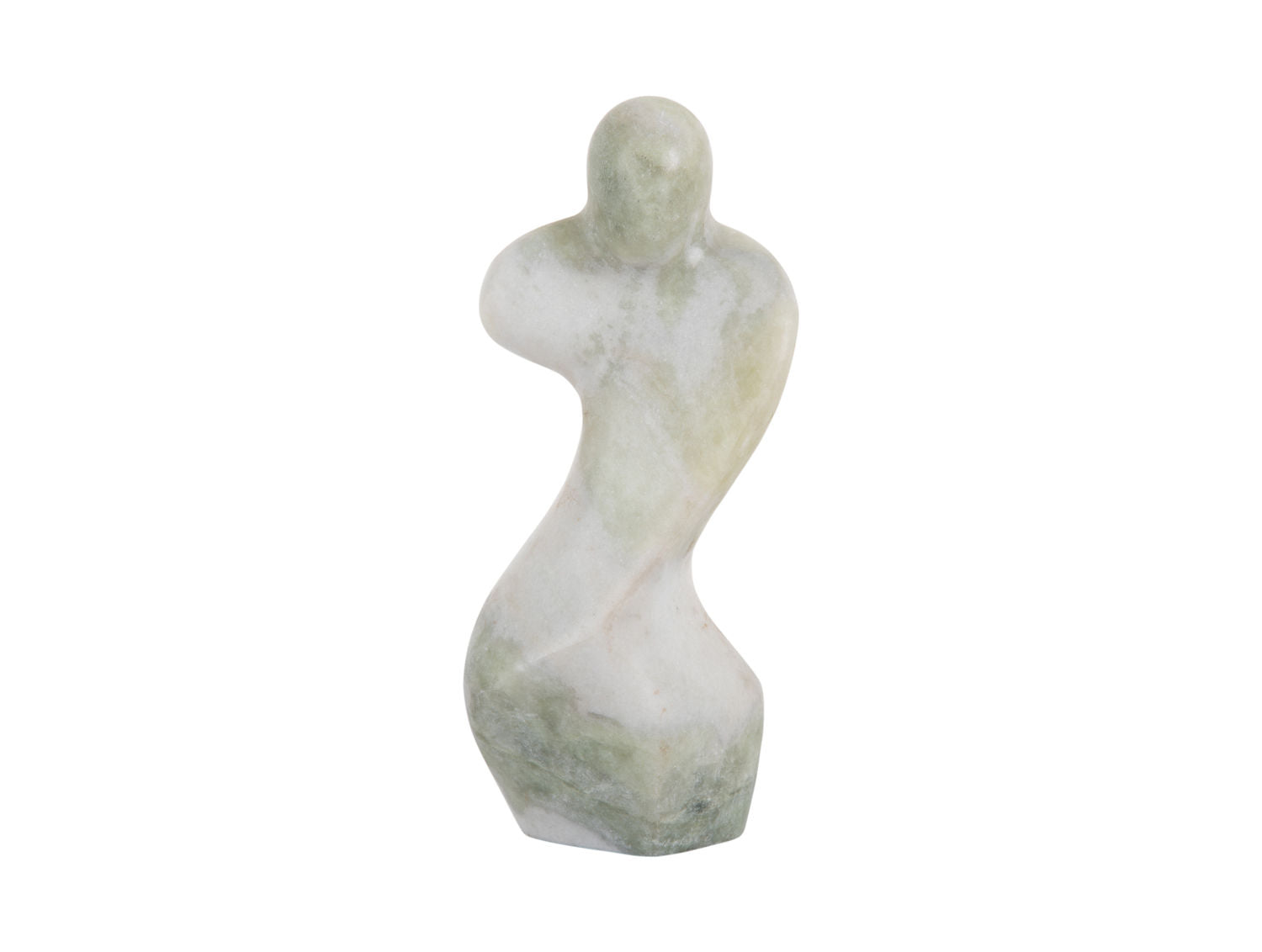Present Time Statue Kvinde abstrakt marmor Himalaya grøn