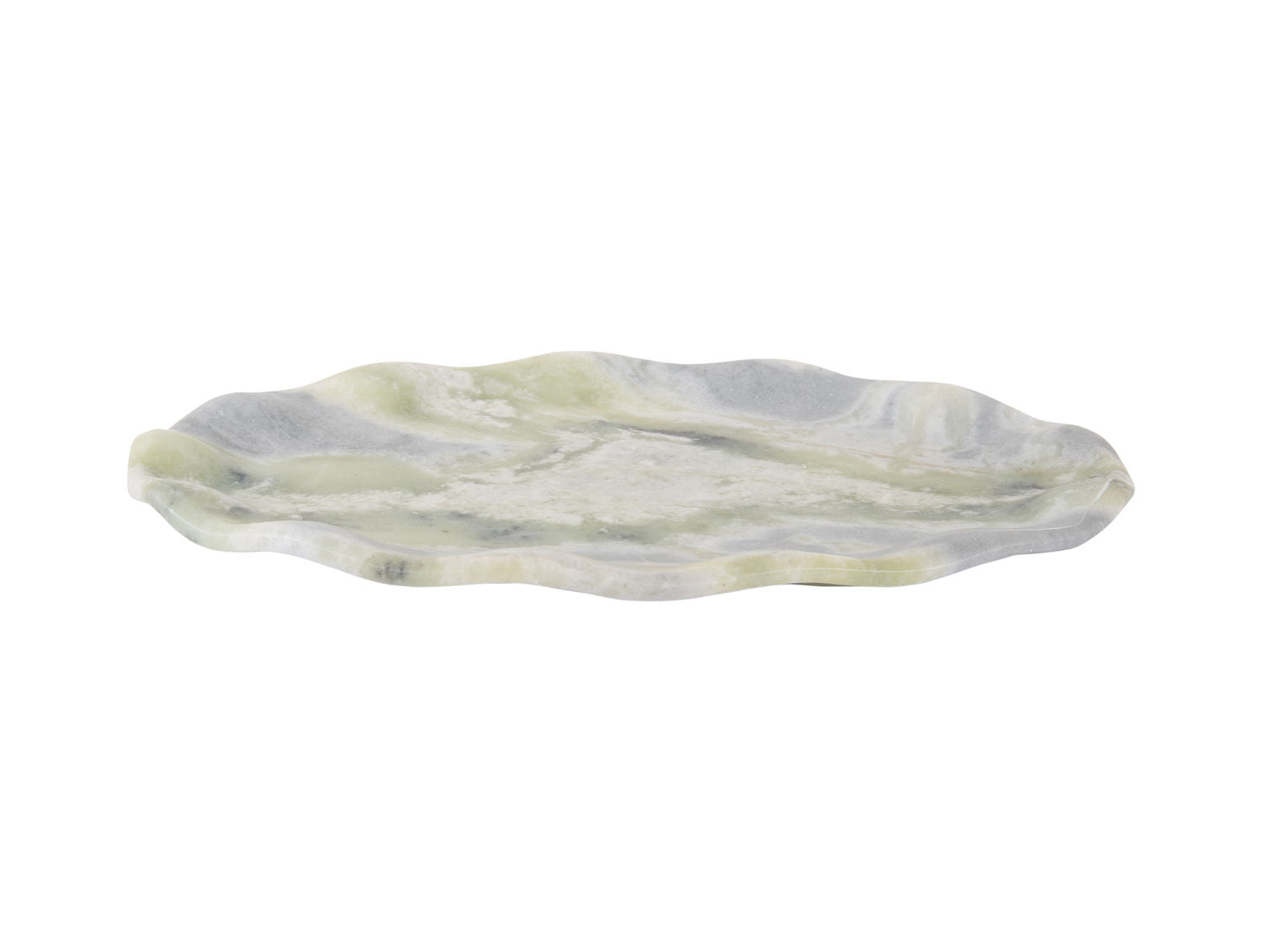nutid Bakke Waved oval stor marmor himalaya grøn