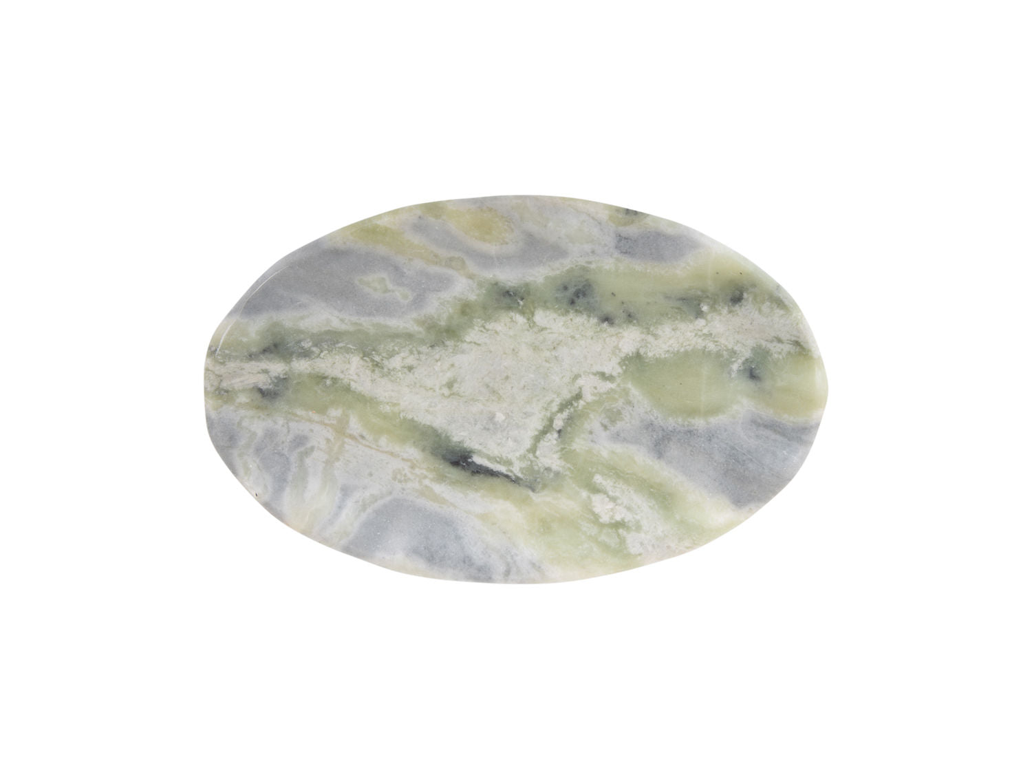 nutid Bakke Waved oval stor marmor himalaya grøn