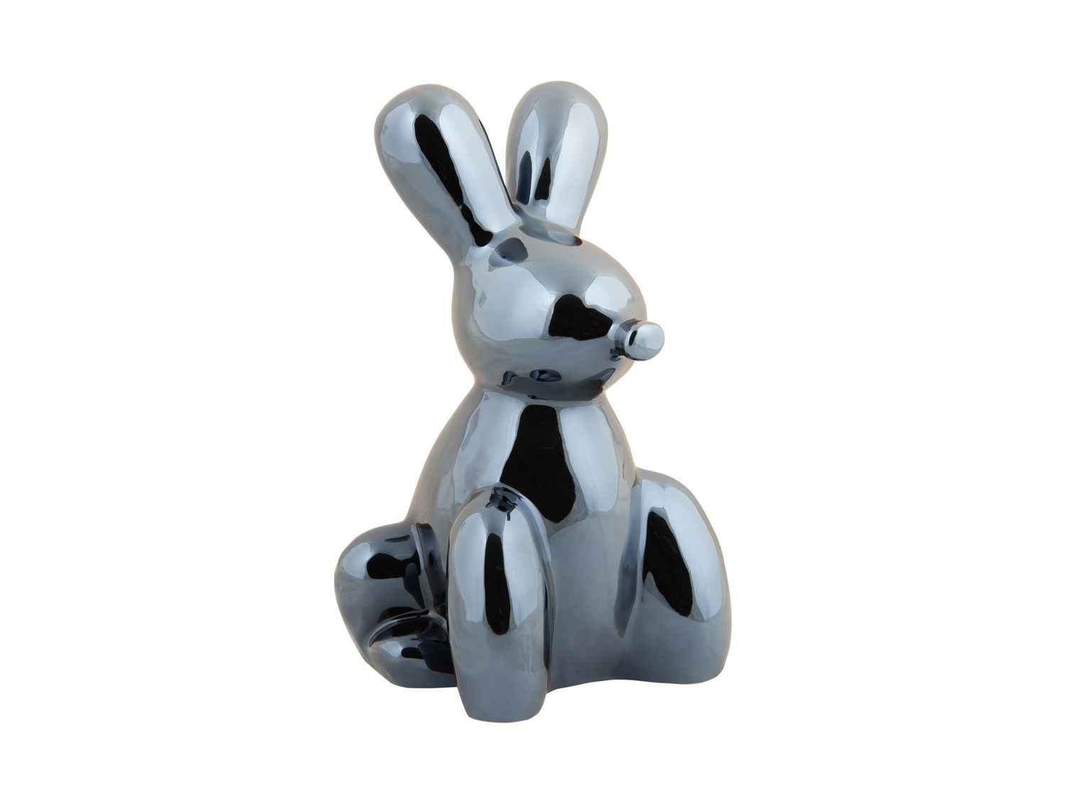 nuværende Statue Ballon Bunny stor keramisk sortbelagt