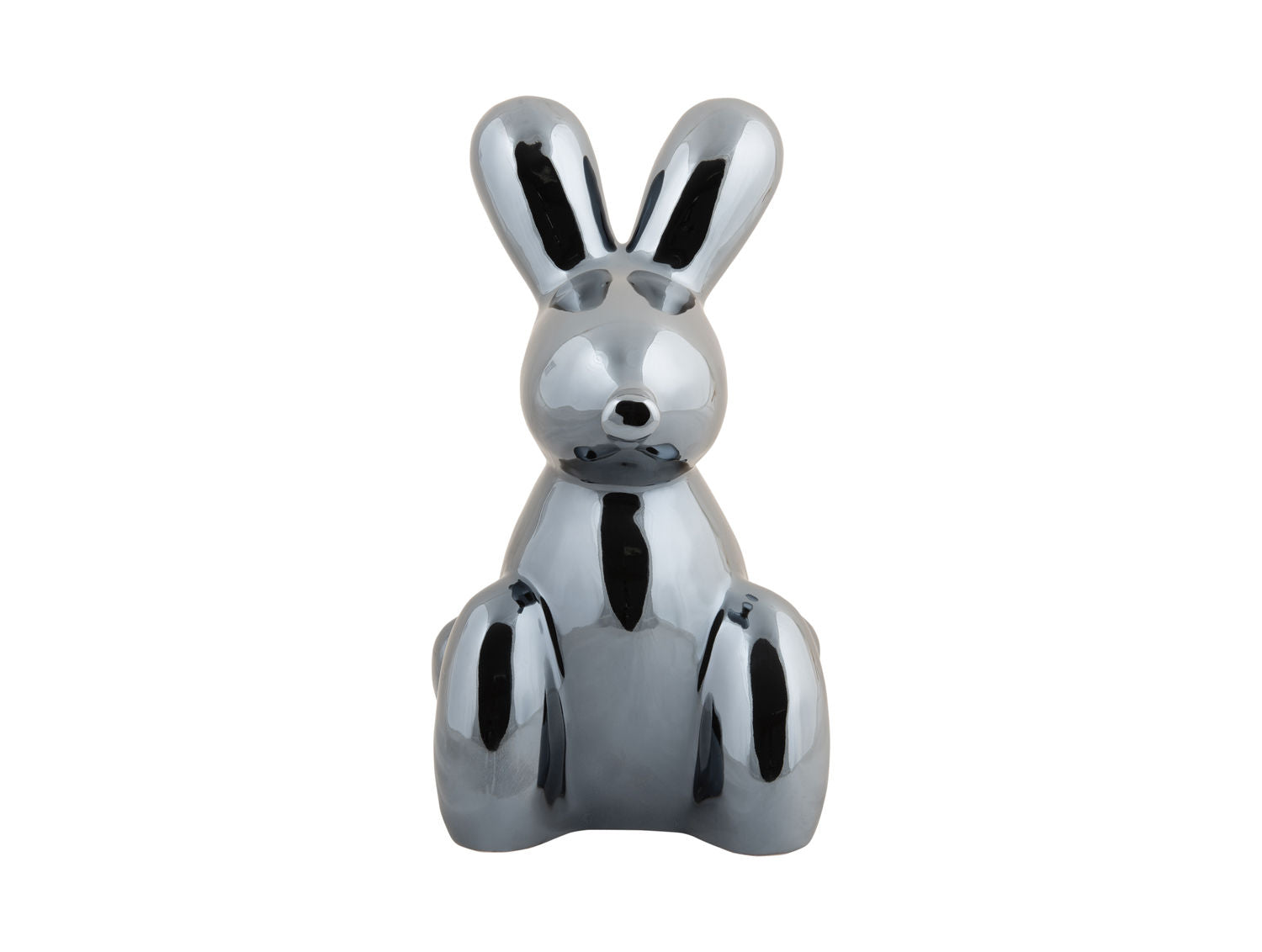 nuværende Statue Ballon Bunny stor keramisk sortbelagt