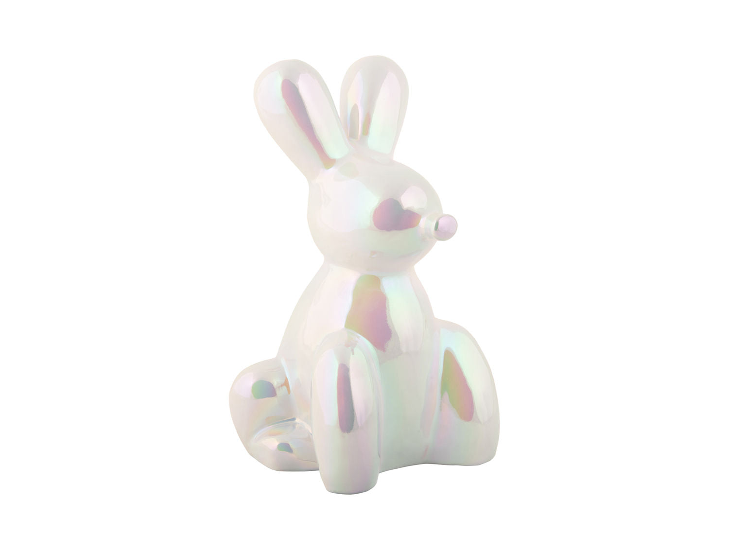 nutiden Statue Ballon Bunny stor keramisk hvid belagt