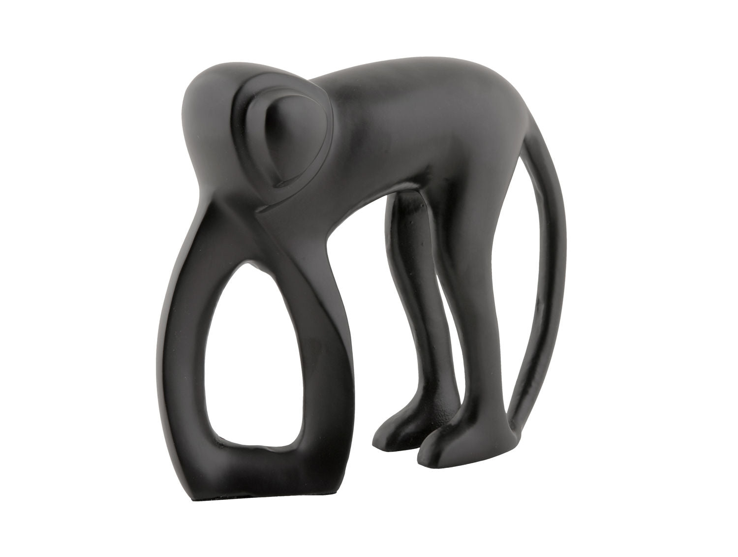 nuværende Statue Monkey metal mat sort