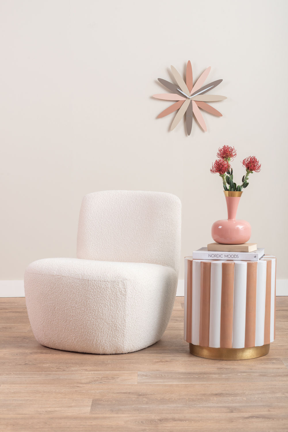 nutid Vase Yara emalje fersken orange